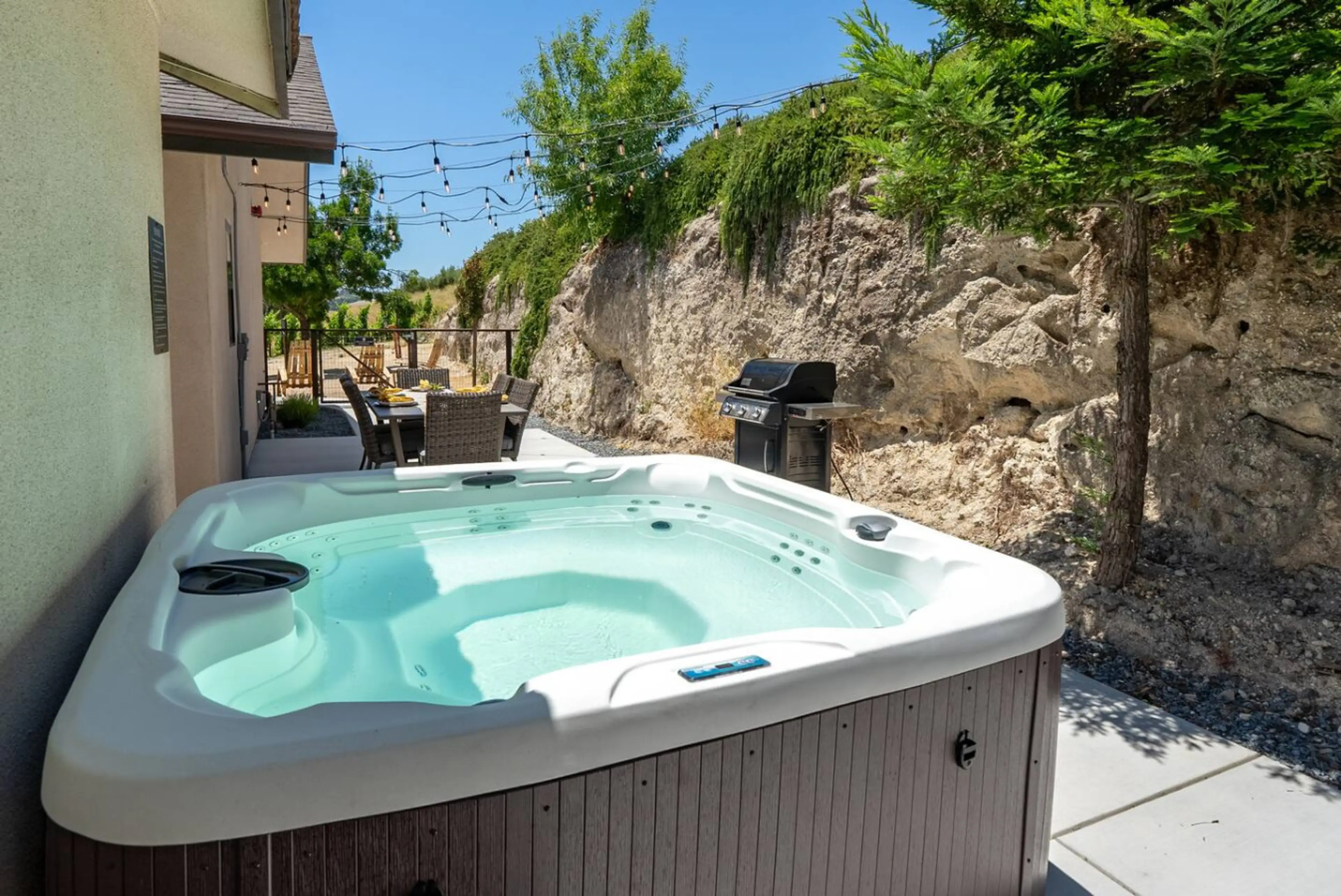 Relax in the hot tub at The Story, 1000 Kiler Canyon Road in Copia Vineyards.