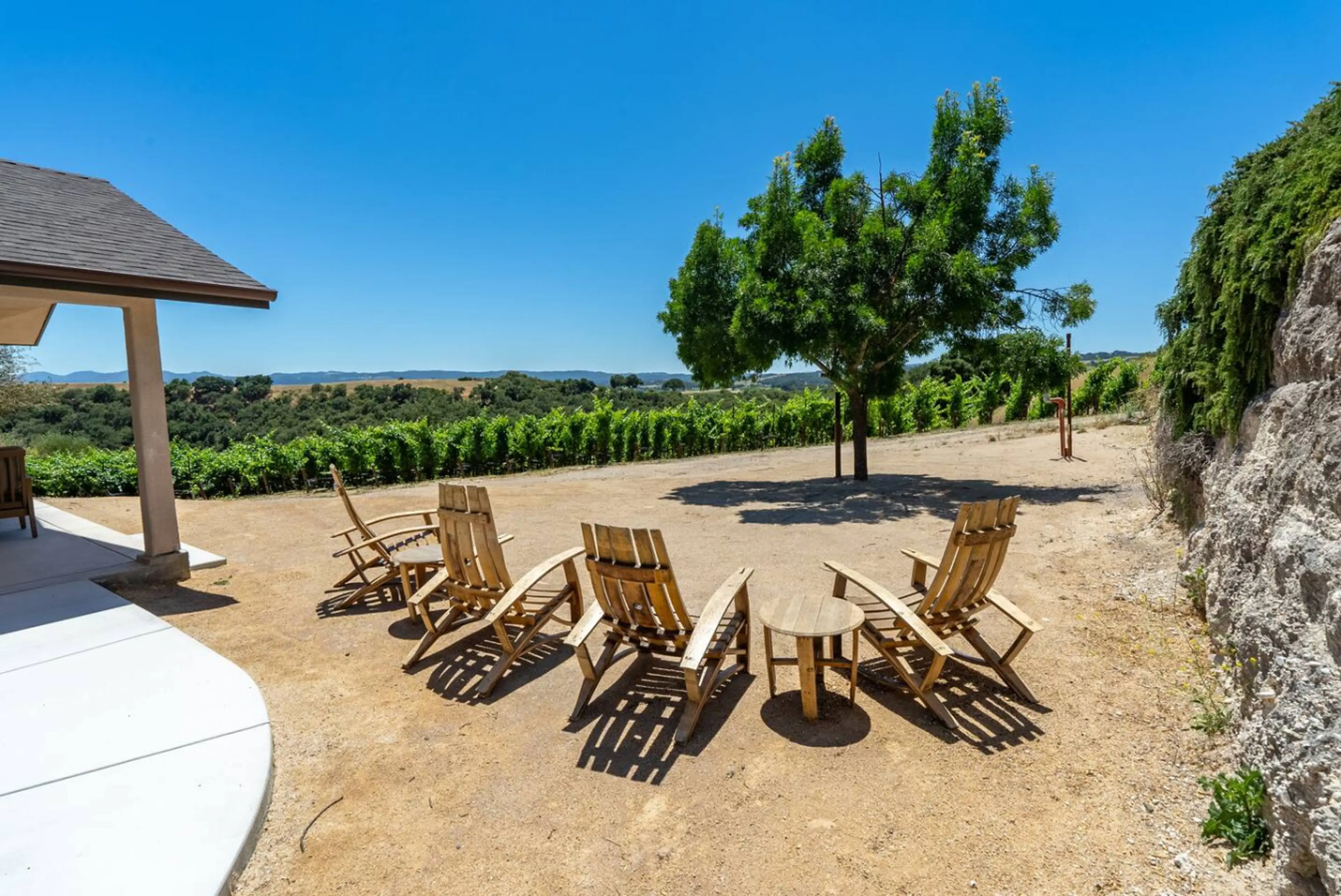 Perfect spot for your morning coffee at The Story, 1000 Kiler Canyon Road in Copia Vineyards.