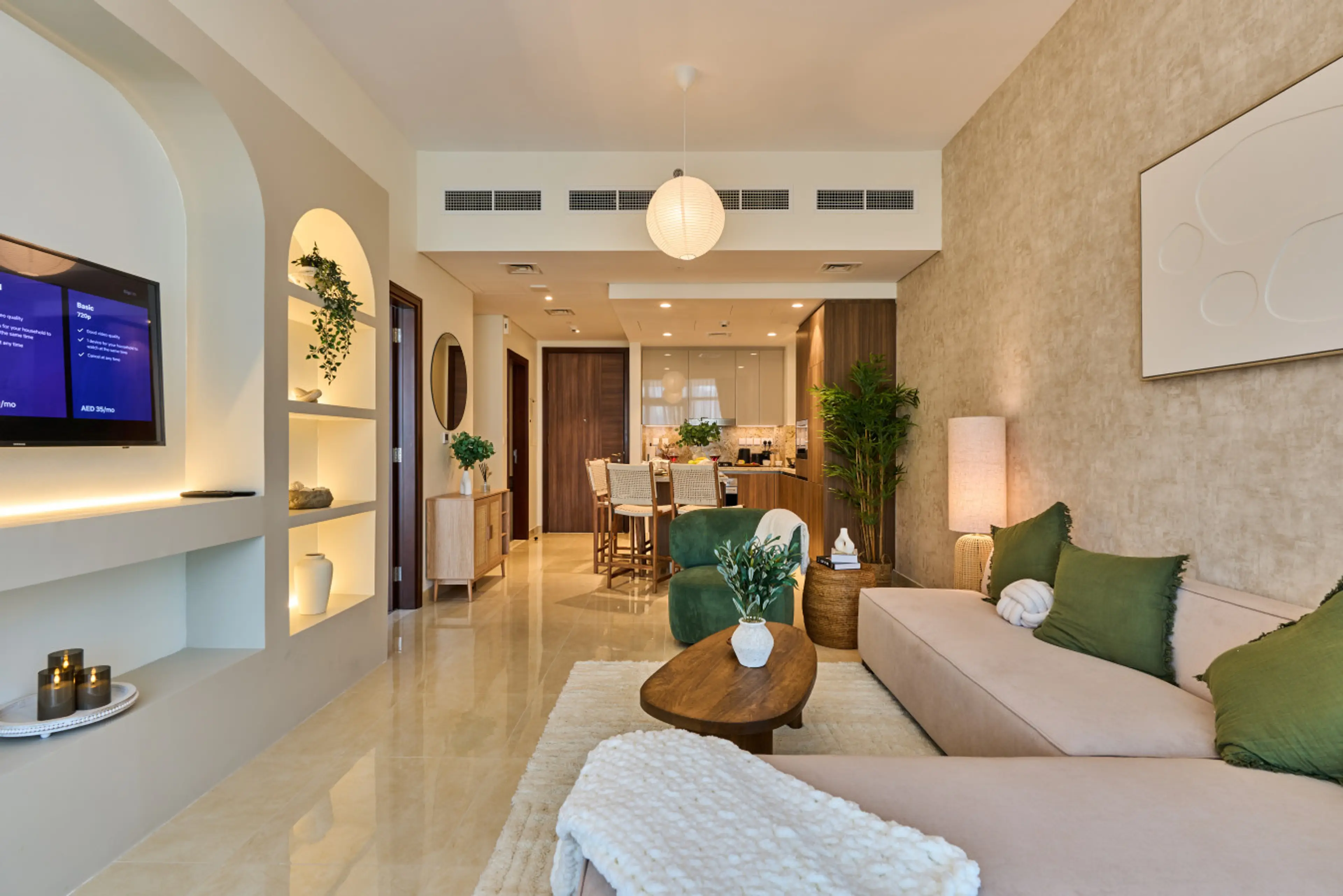 A bright, open living space designed for comfort and connection. Soft textures, natural tones, and thoughtful details make it the perfect place to unwind.