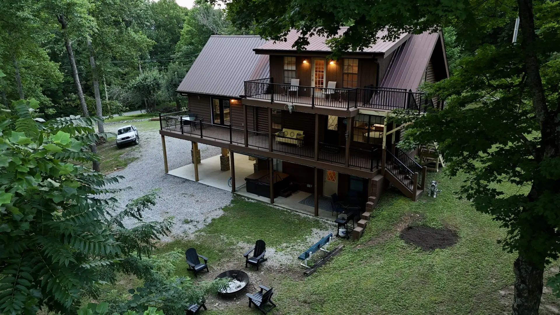 Fire Pit with firewood provided