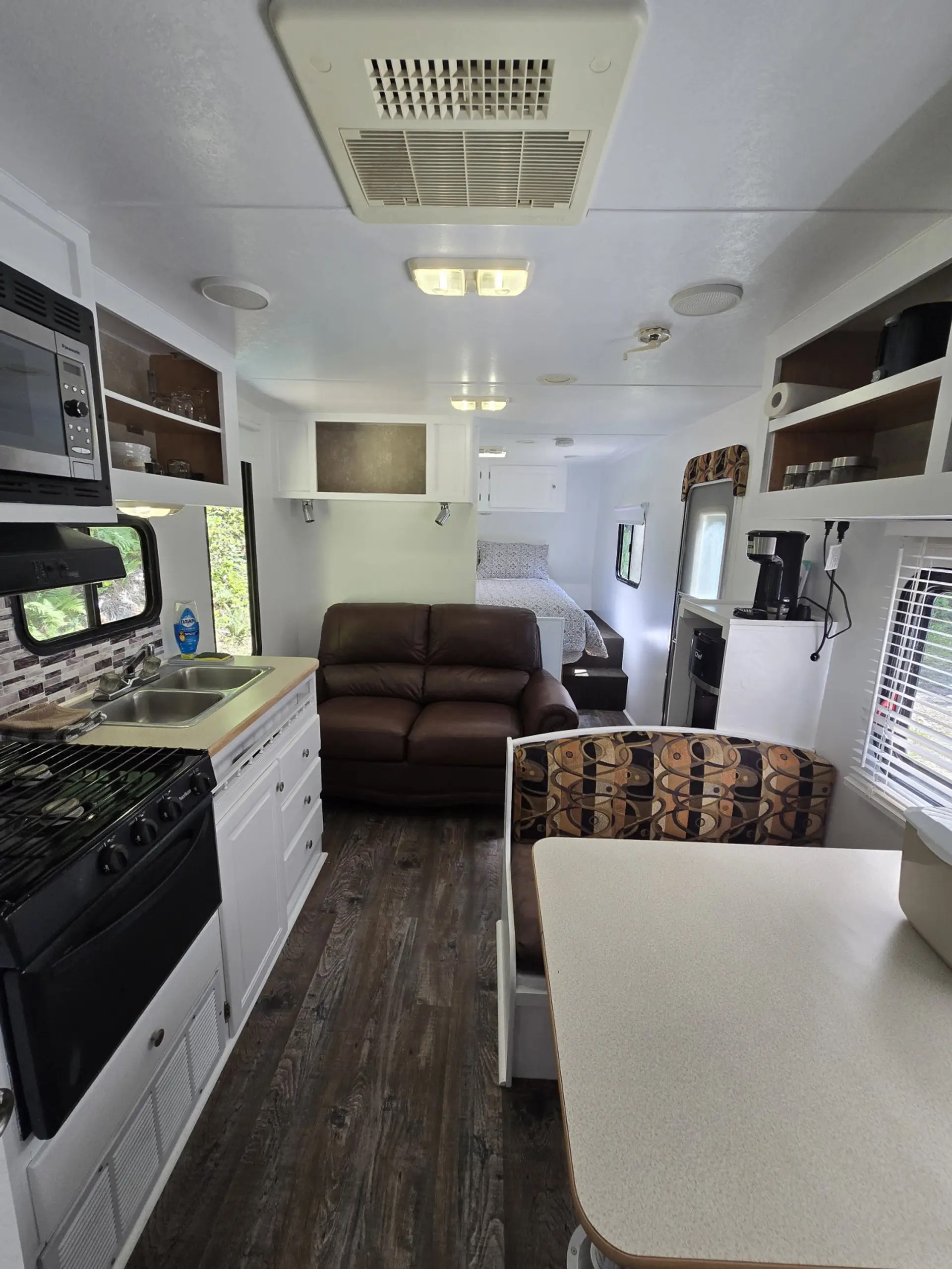 Cozy Cove Trailer - view from the bathroom