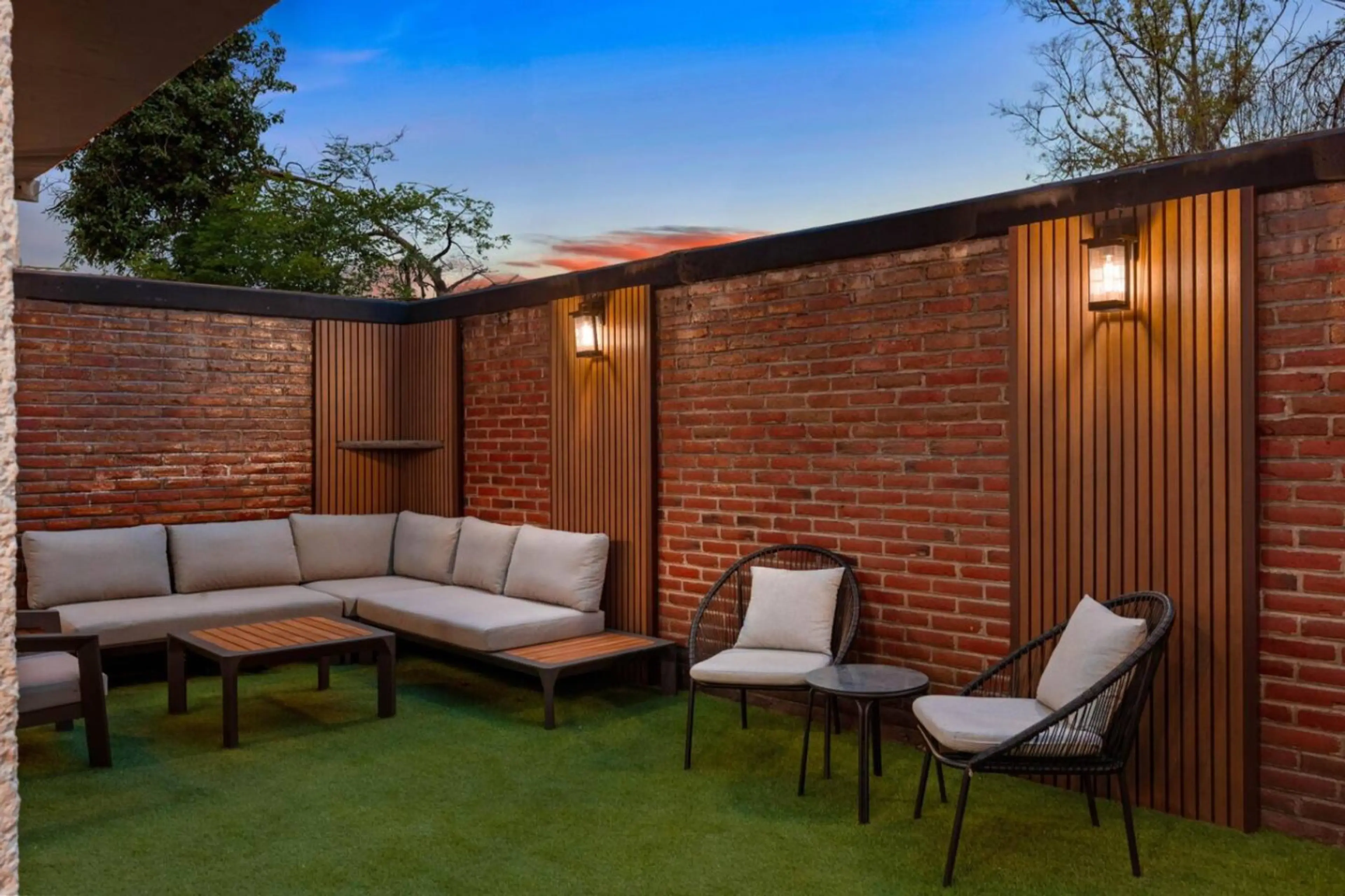 Private walled garden patio for maximum guest relaxation.