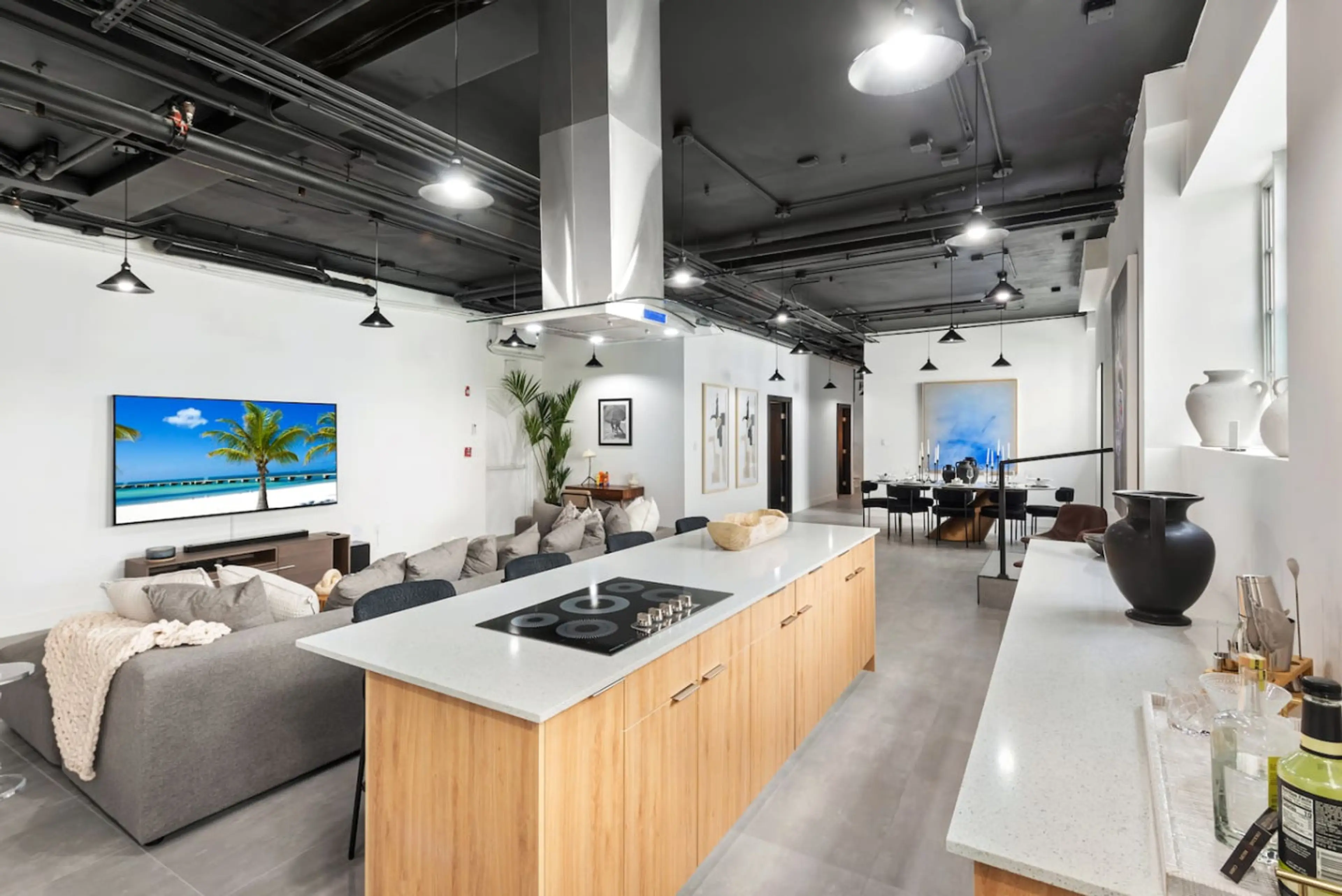 Loft, Open-plan, Kitchen Island, Industrial Chic, Urban Living