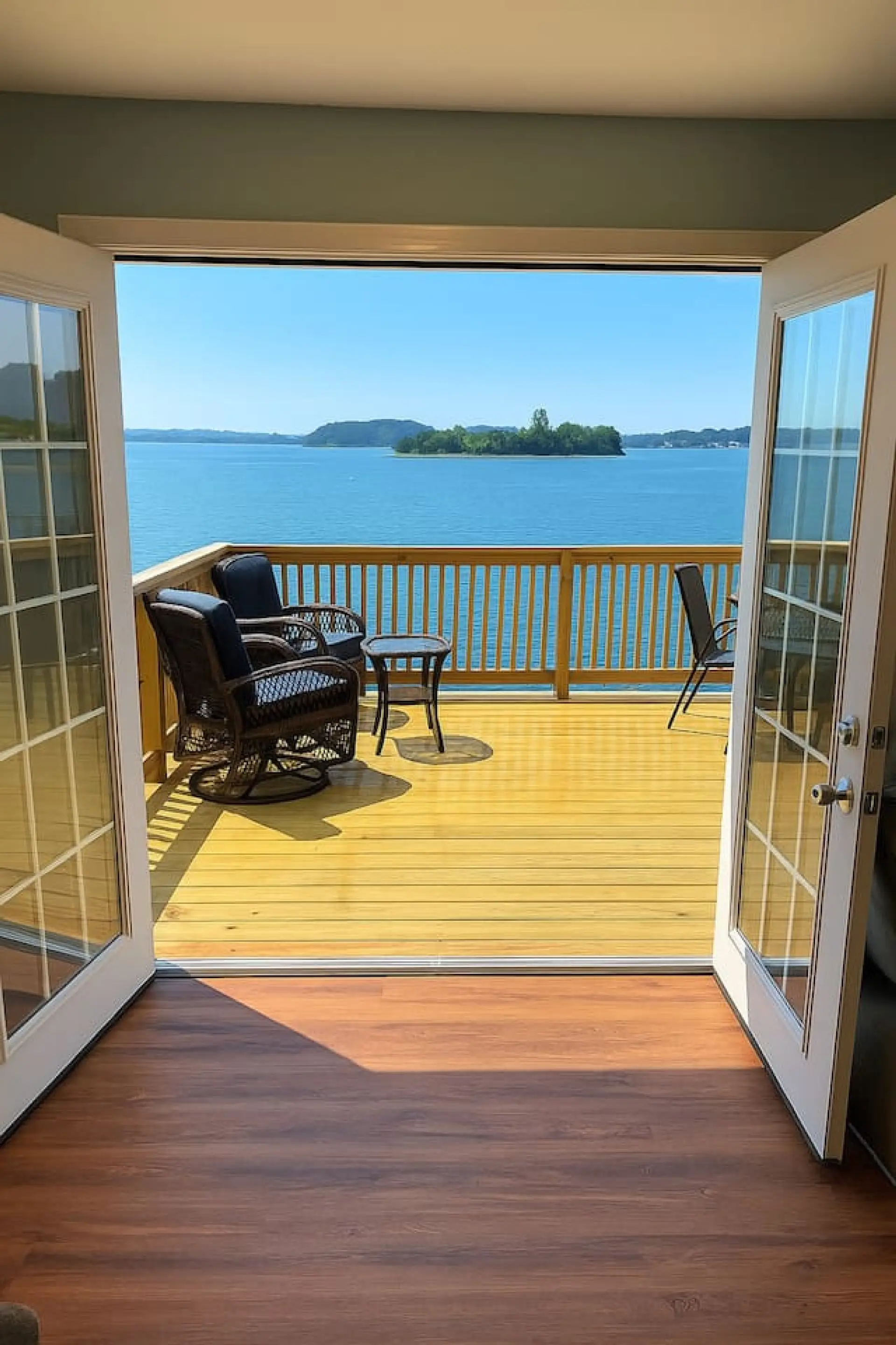 Private Deck Overlooking The Water
