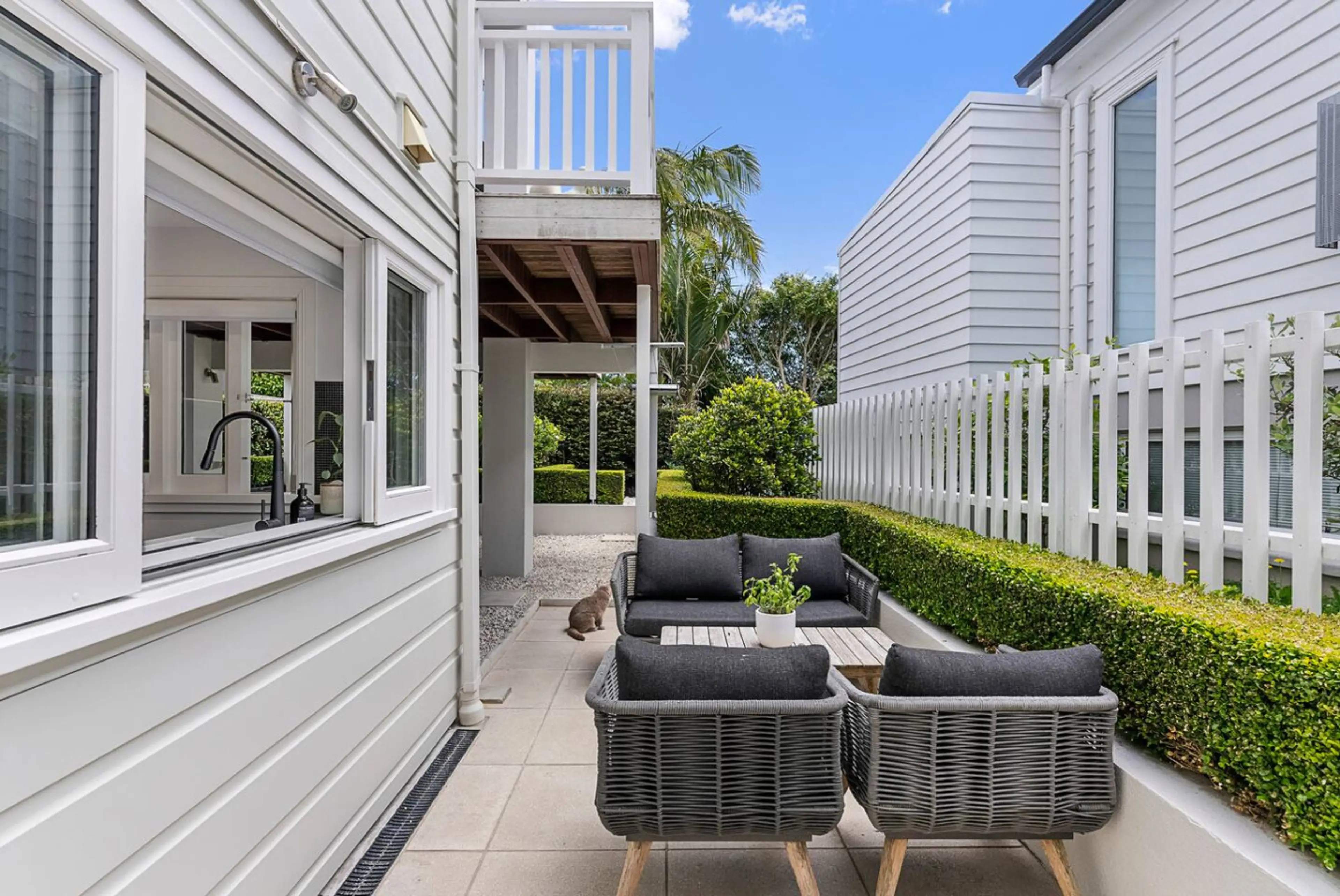 Private patio seating