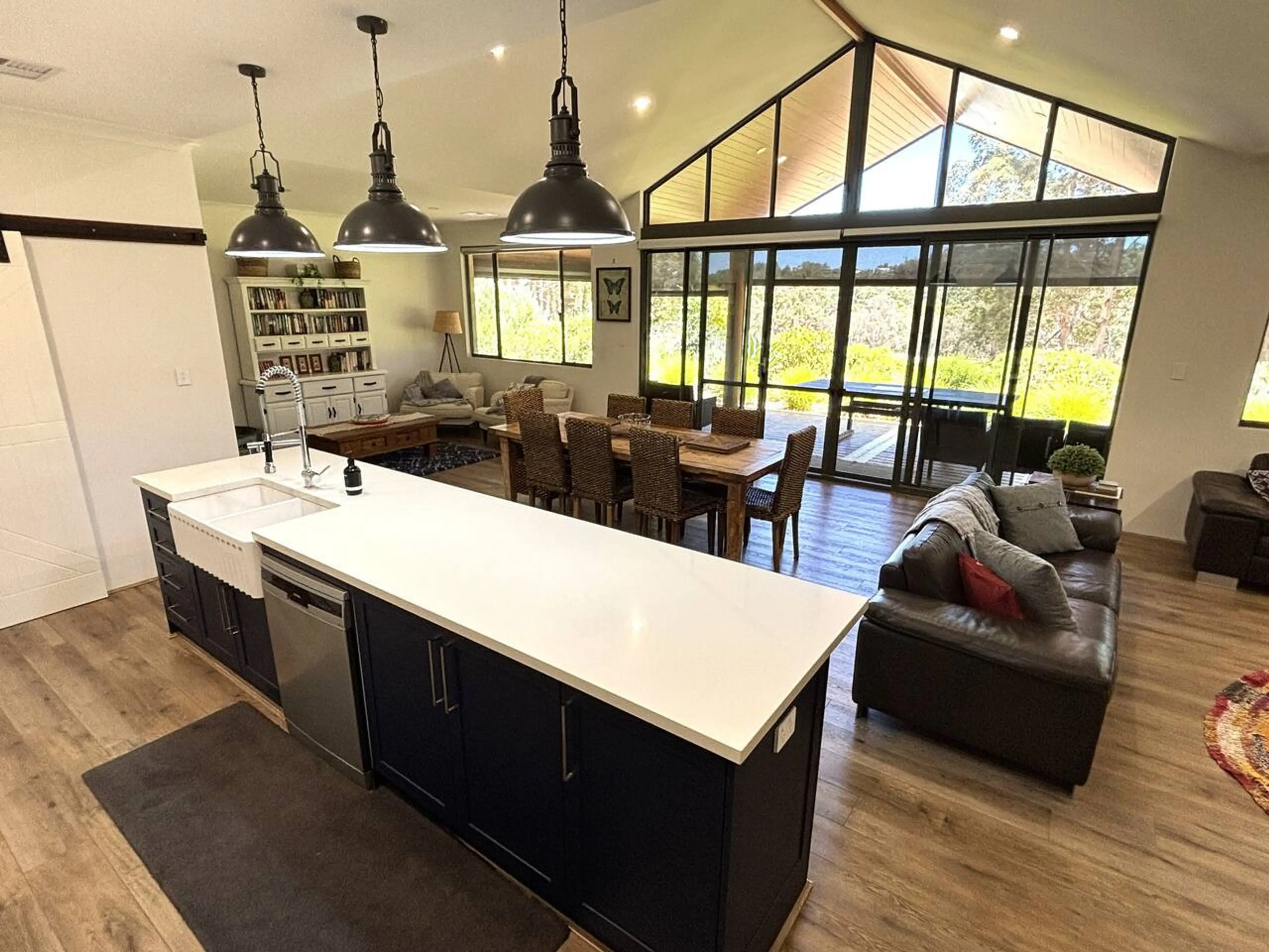 Spacious open-plan living designed for families and groups to gather comfortably.