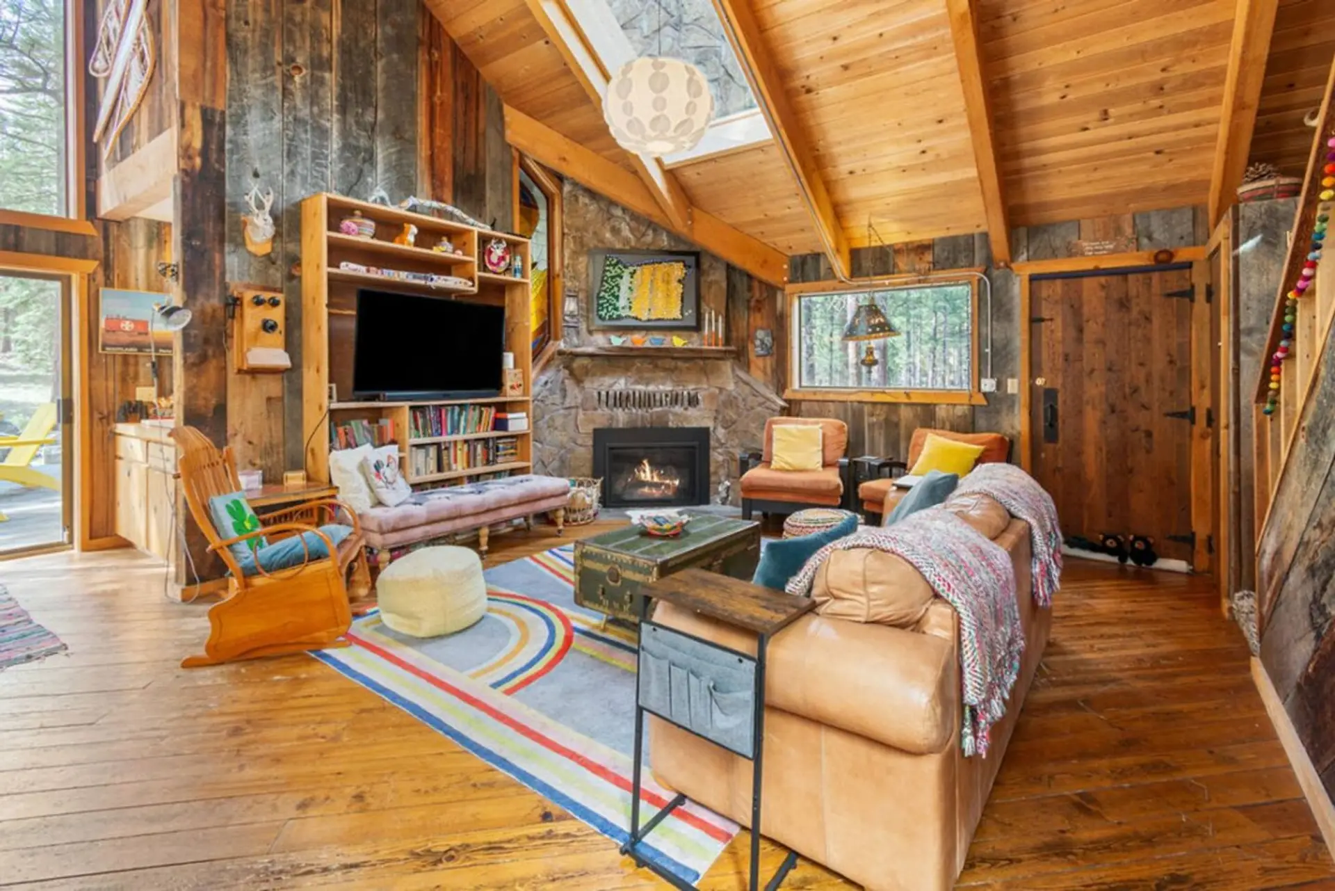 Warm, inviting great room with fireplace and space for everyone