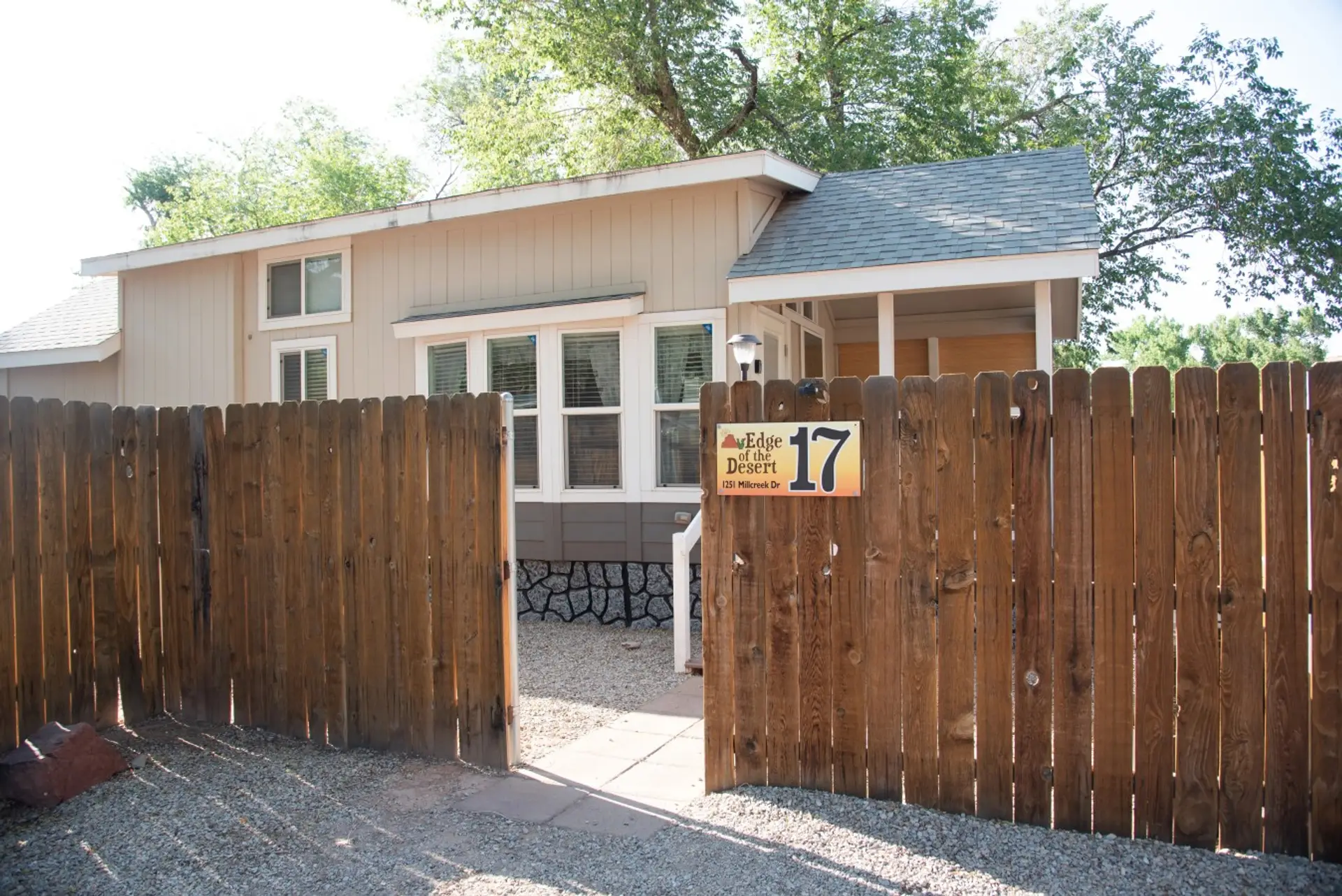 Exterior of Petroglyph Point Cabin at Edge of the Desert in Moab