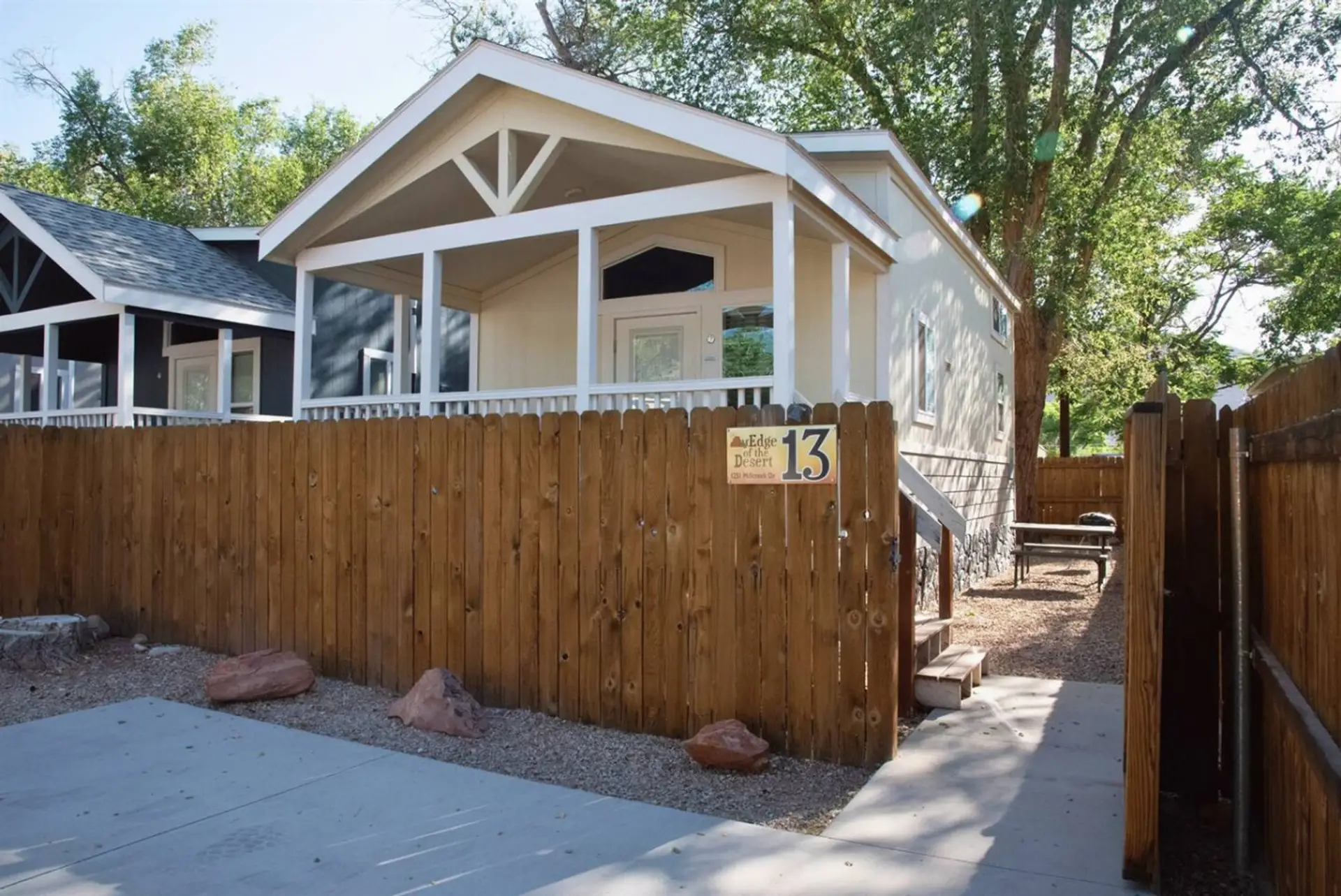 Exterior of Grandstaff Gulch Cabin at Edge of the Desert in Moab