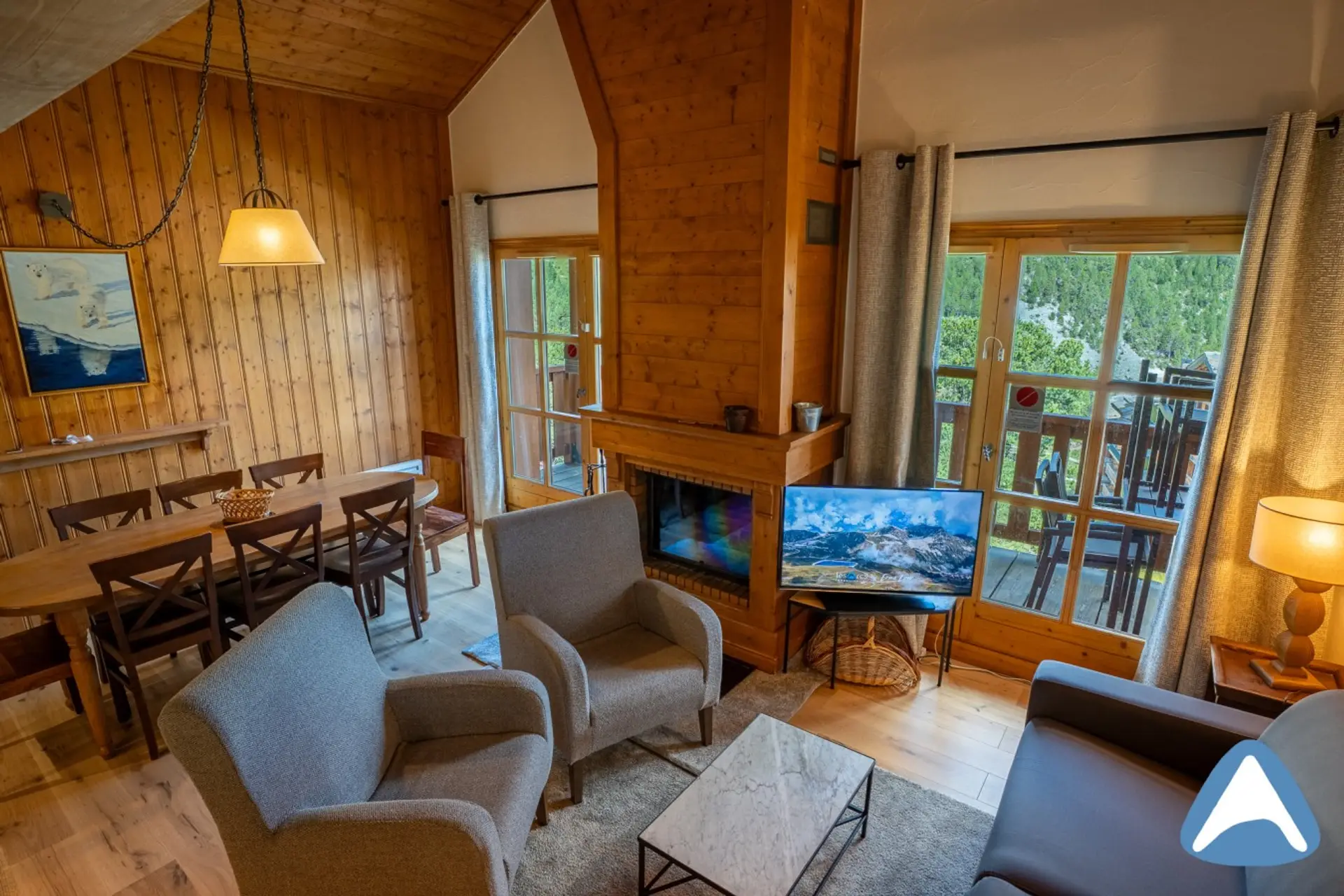 Living room fireplace