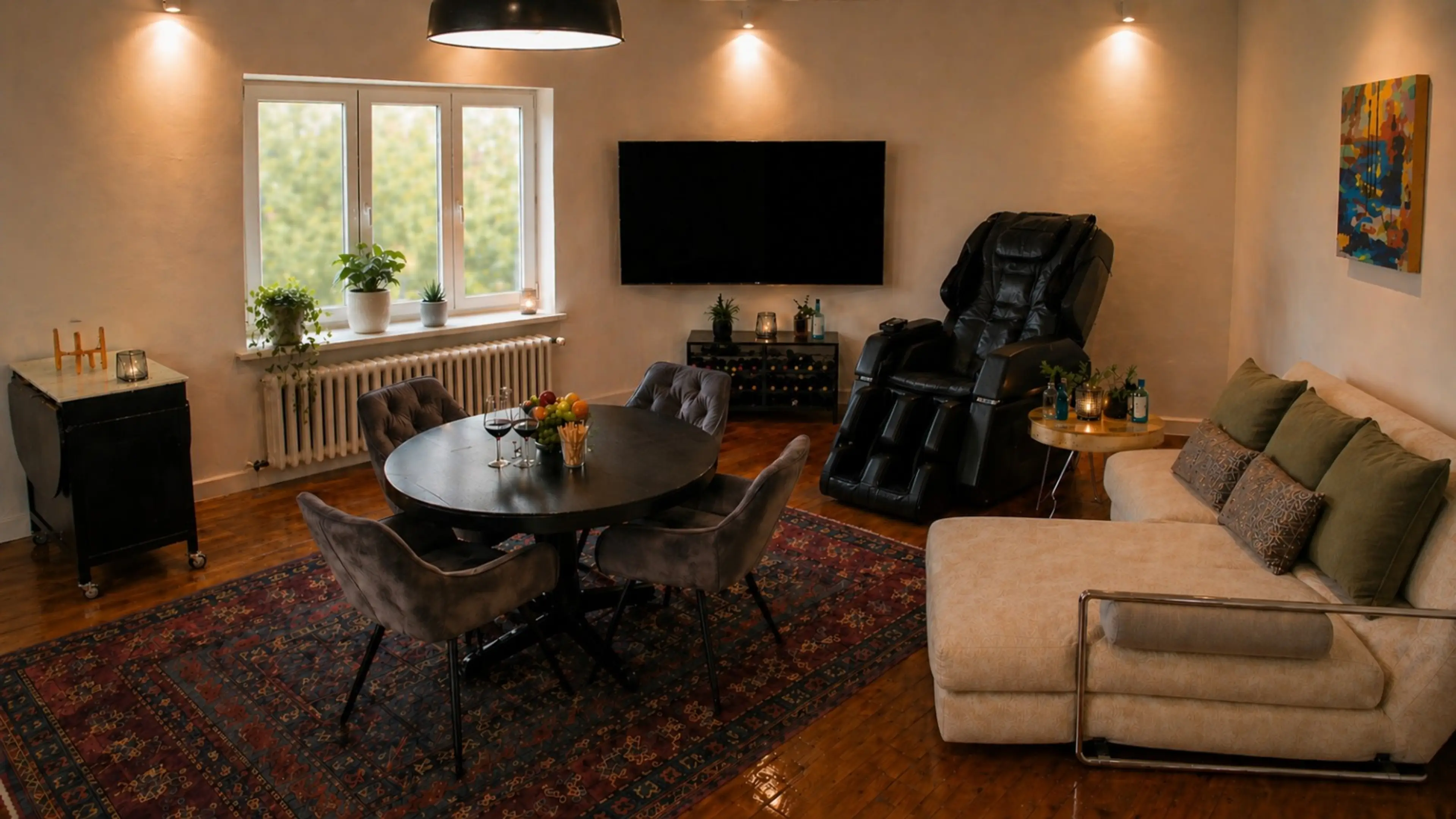 Bright and inviting living area for a comfortable stay.