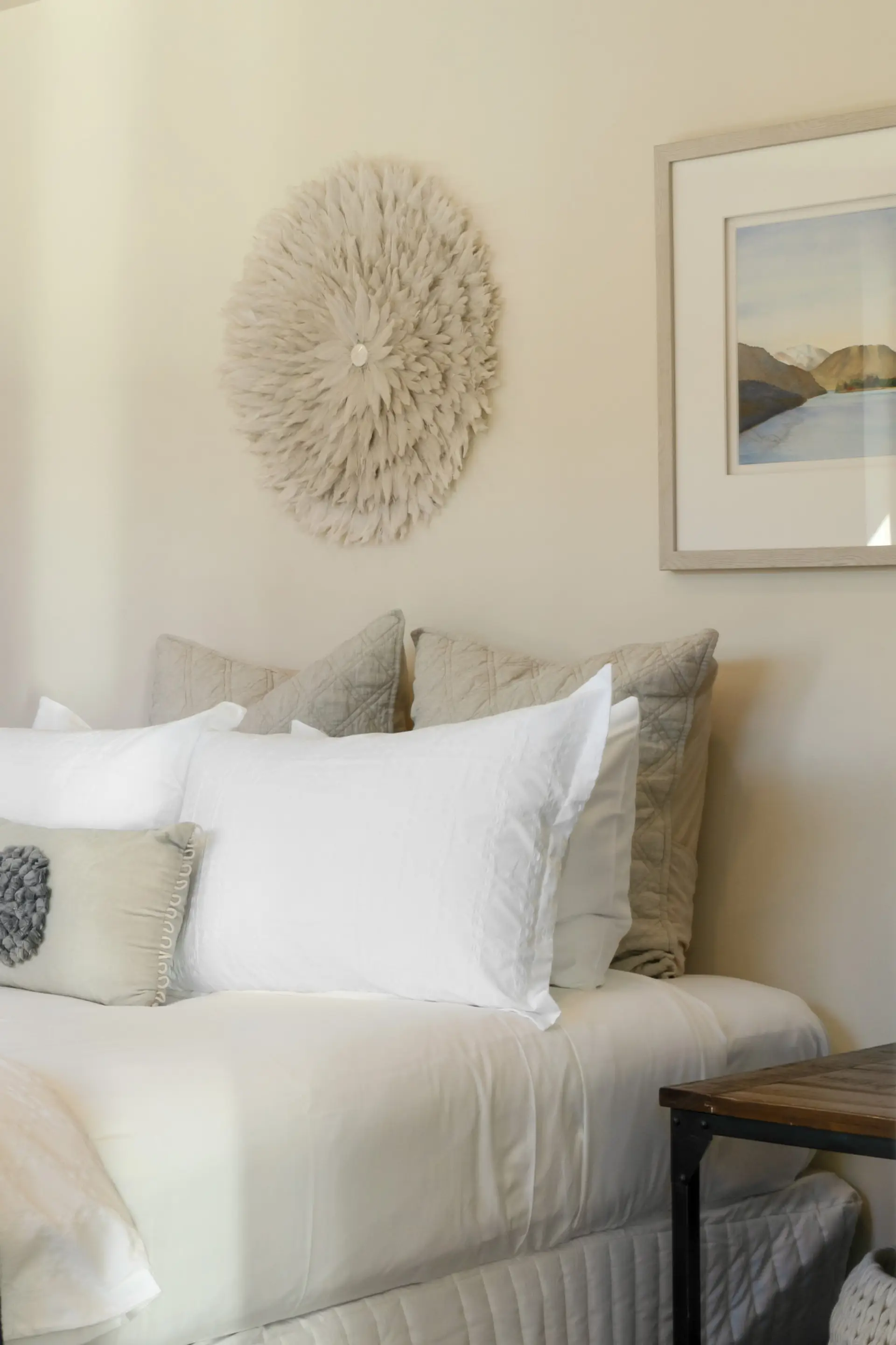 Queen bedroom - dressed and ready for a proper night's sleep