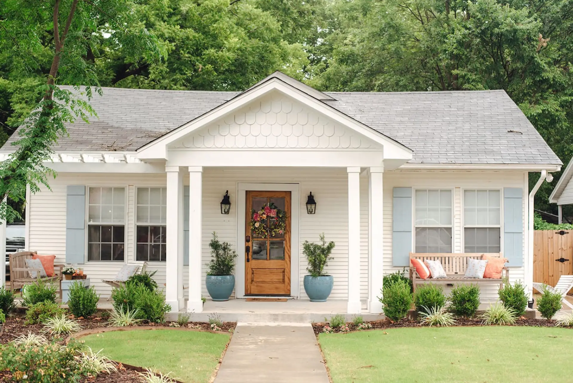 Front view of cottage