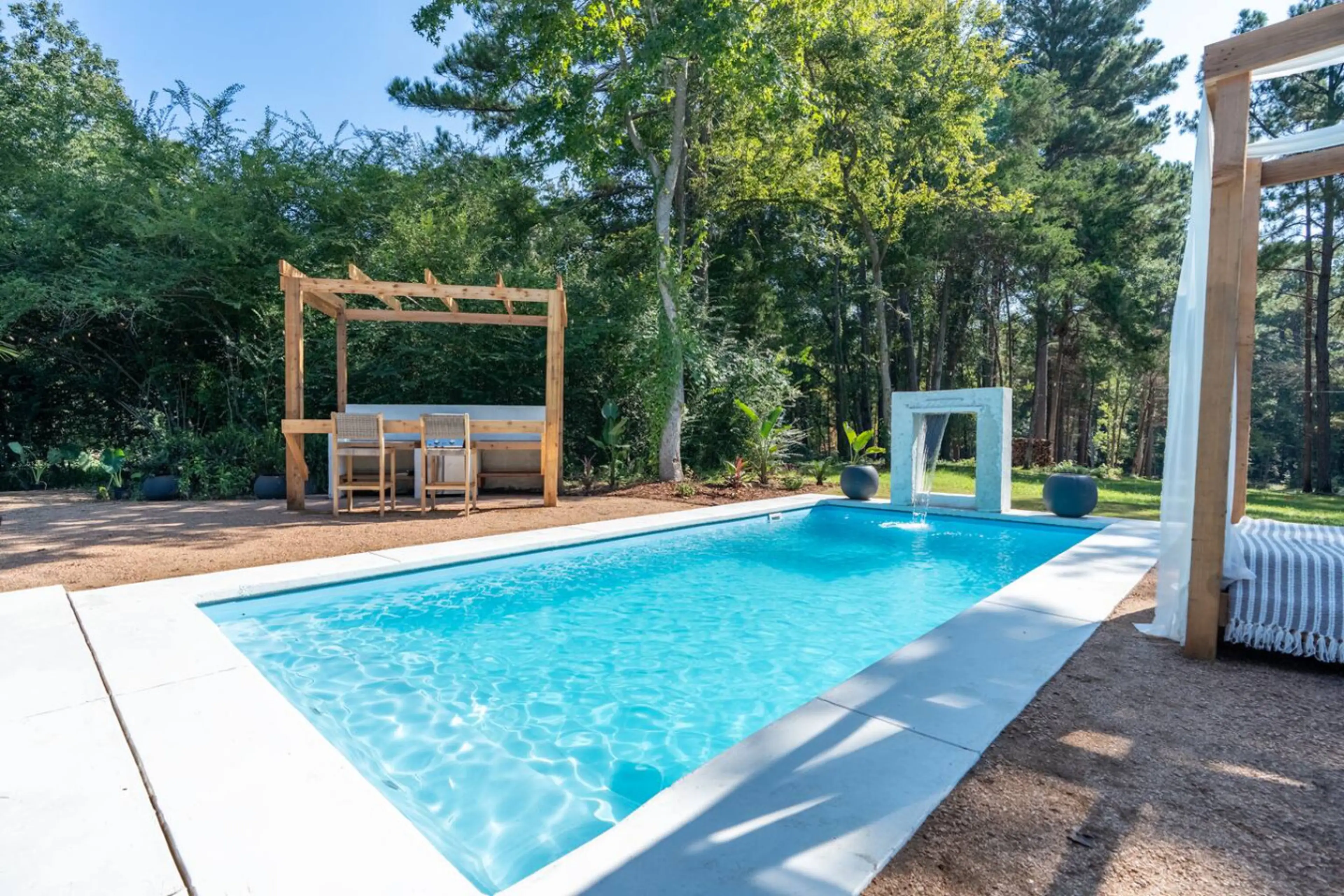 Enjoy a private pool experience designed for calm, quiet, and connection with nature.