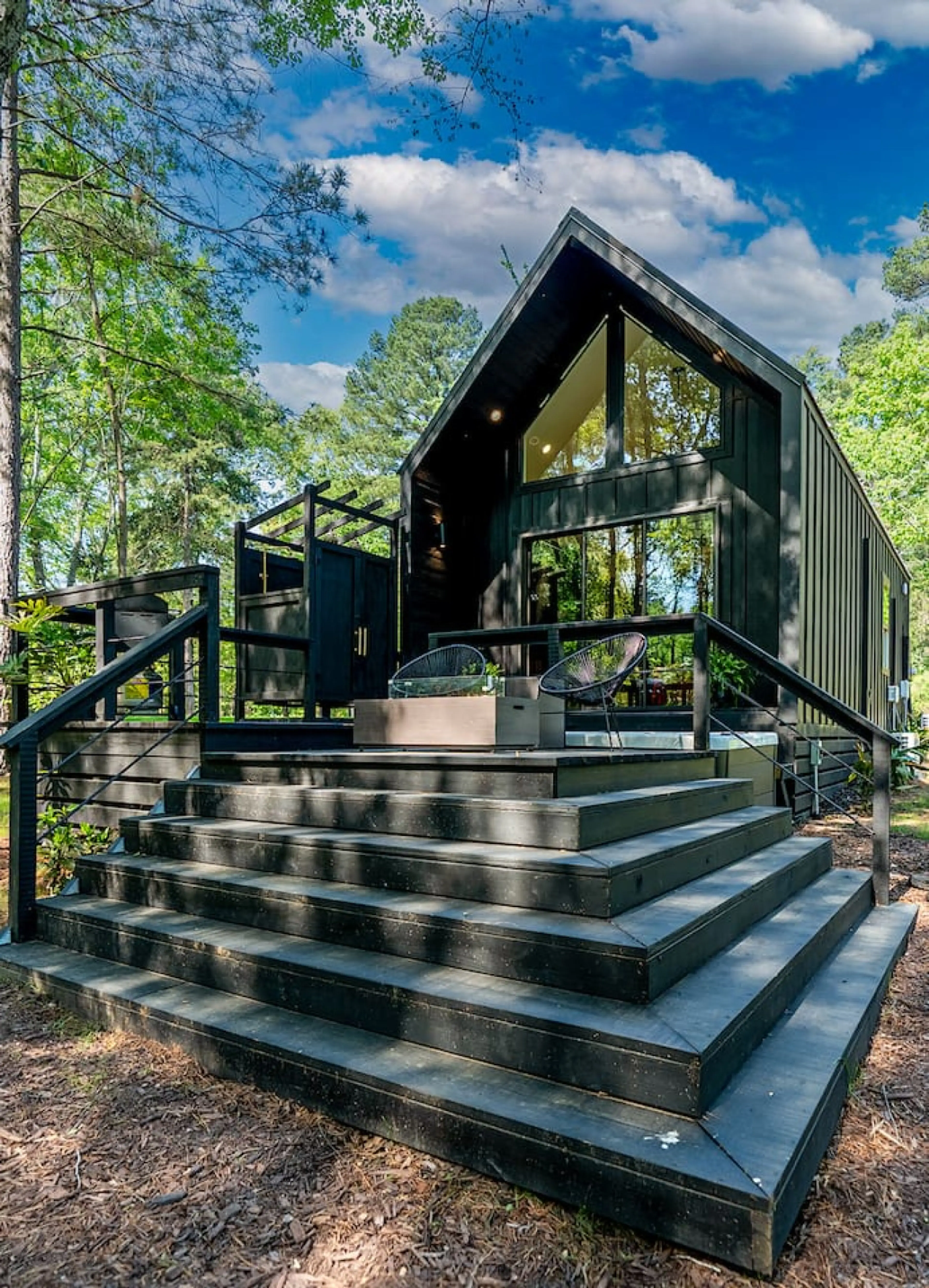 A bold, modern cabin designed for privacy, comfort, and total escape.