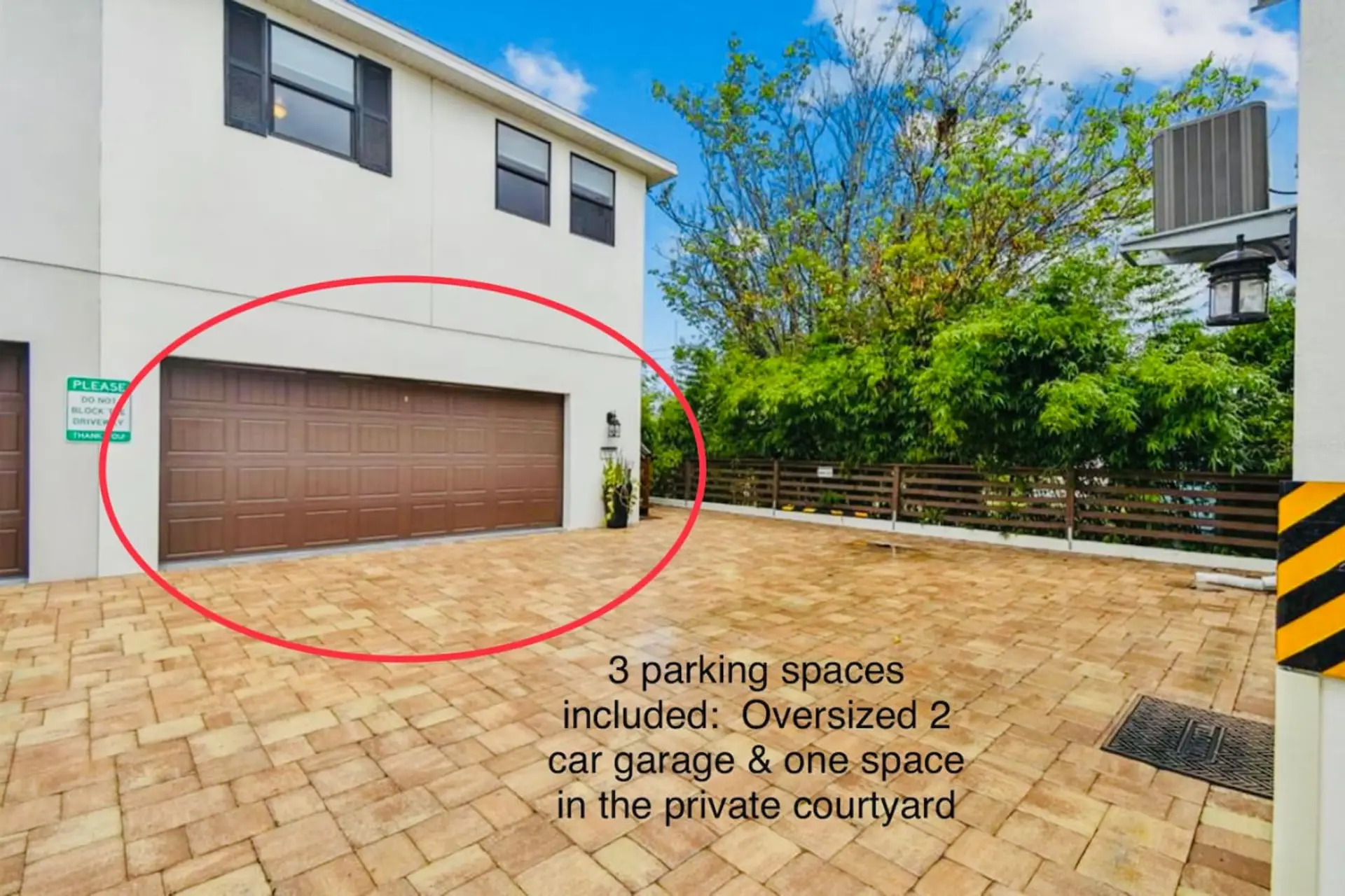 Private parking: 2 car garage and one reserved spot in the courtyard