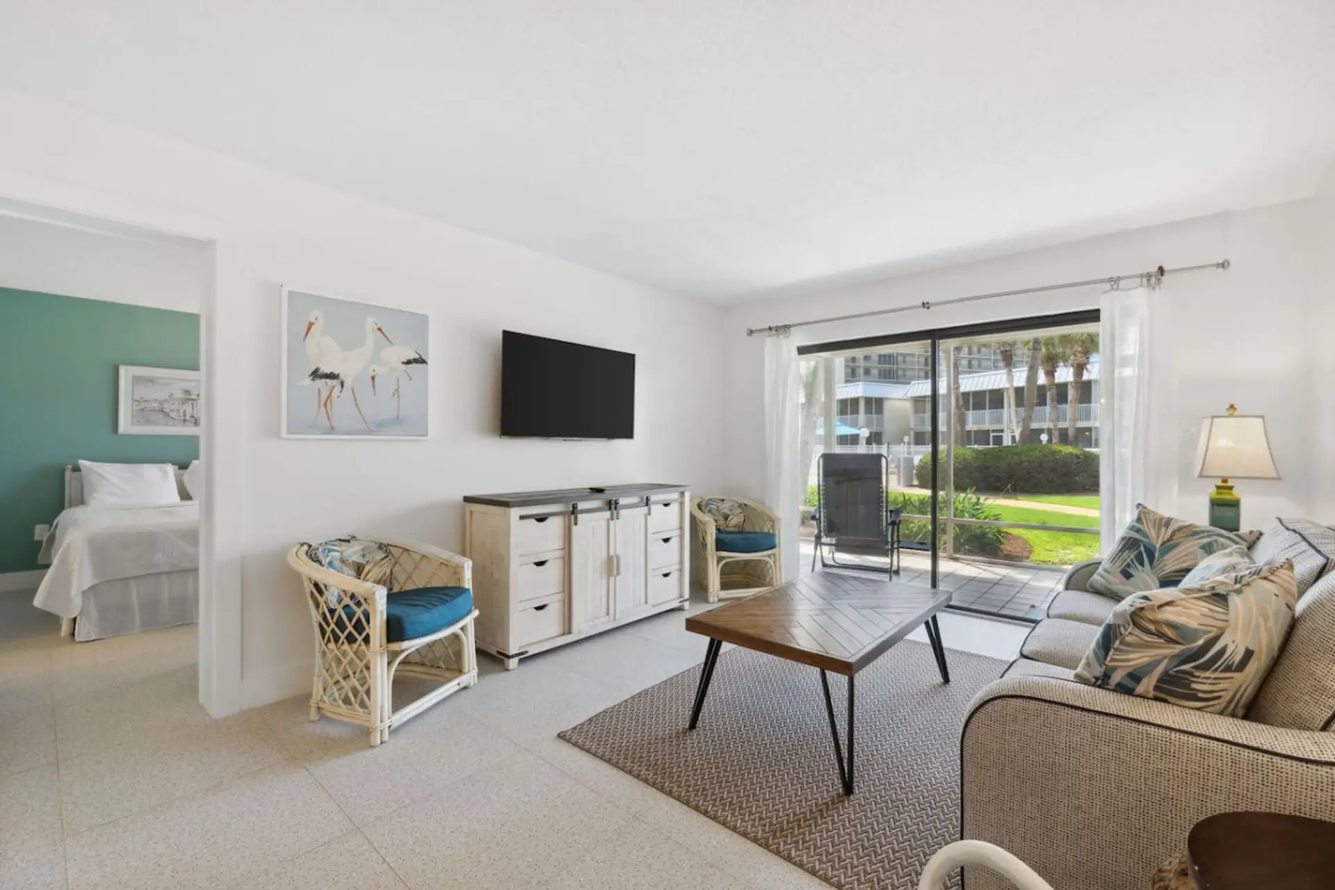 Living Room with Flat Screen TV
