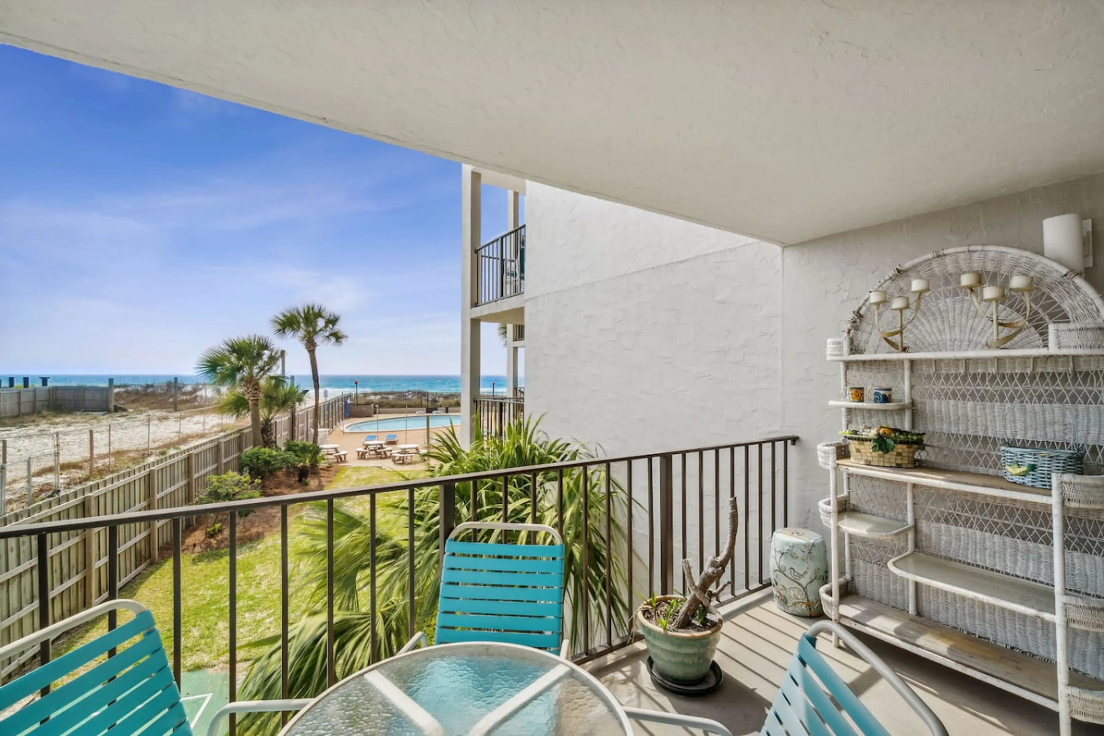 Furnished, Oceanfront Balcony with Stunning Views