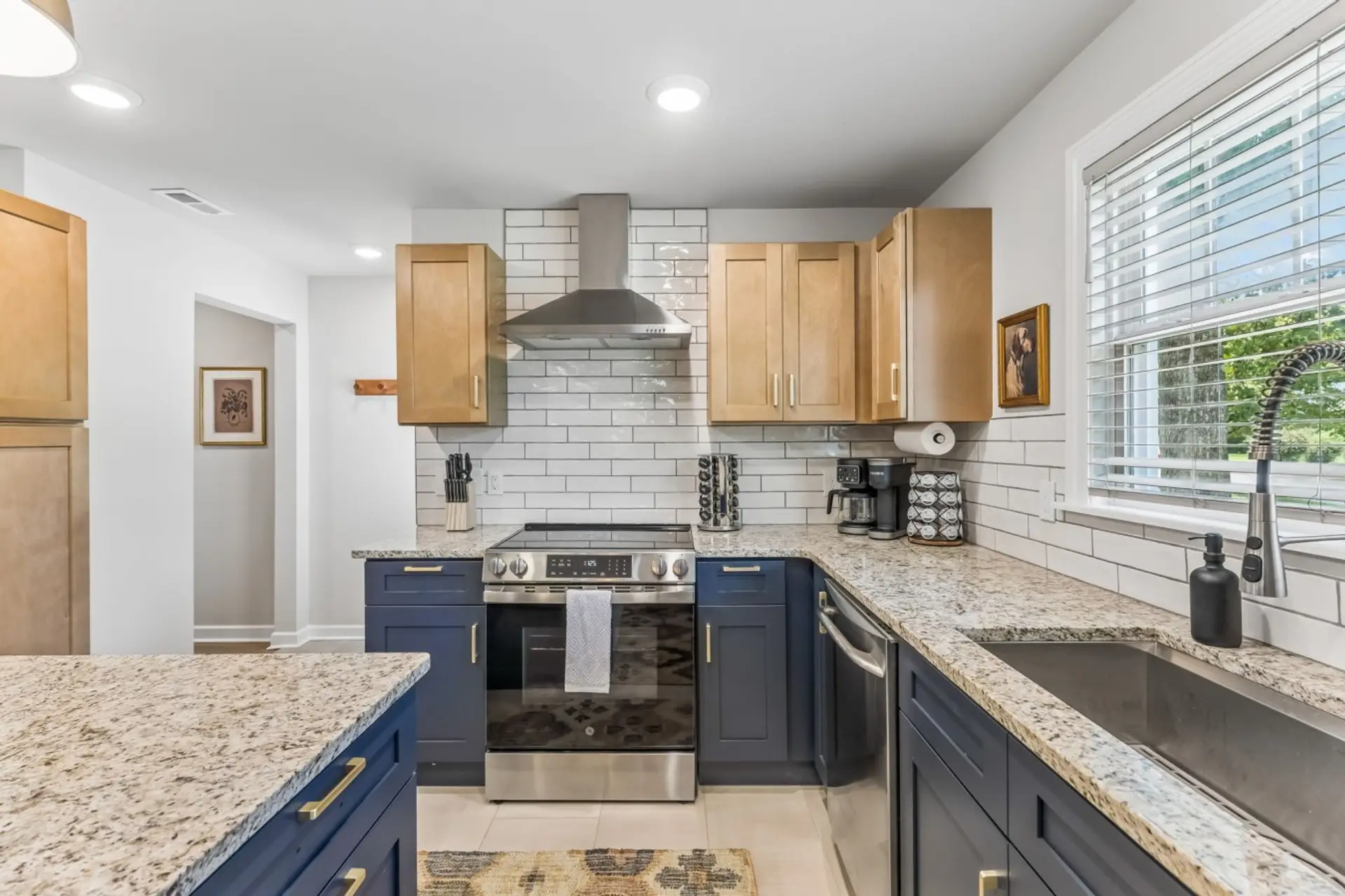 Fully equipped kitchen with stainless steel appliances