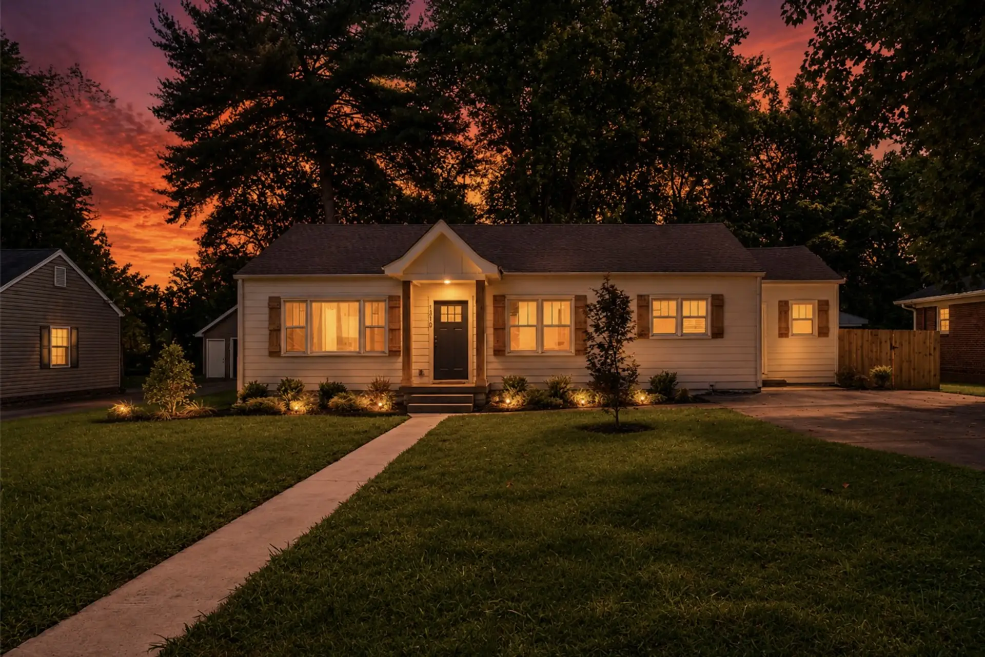 The exterior of our beautiful home