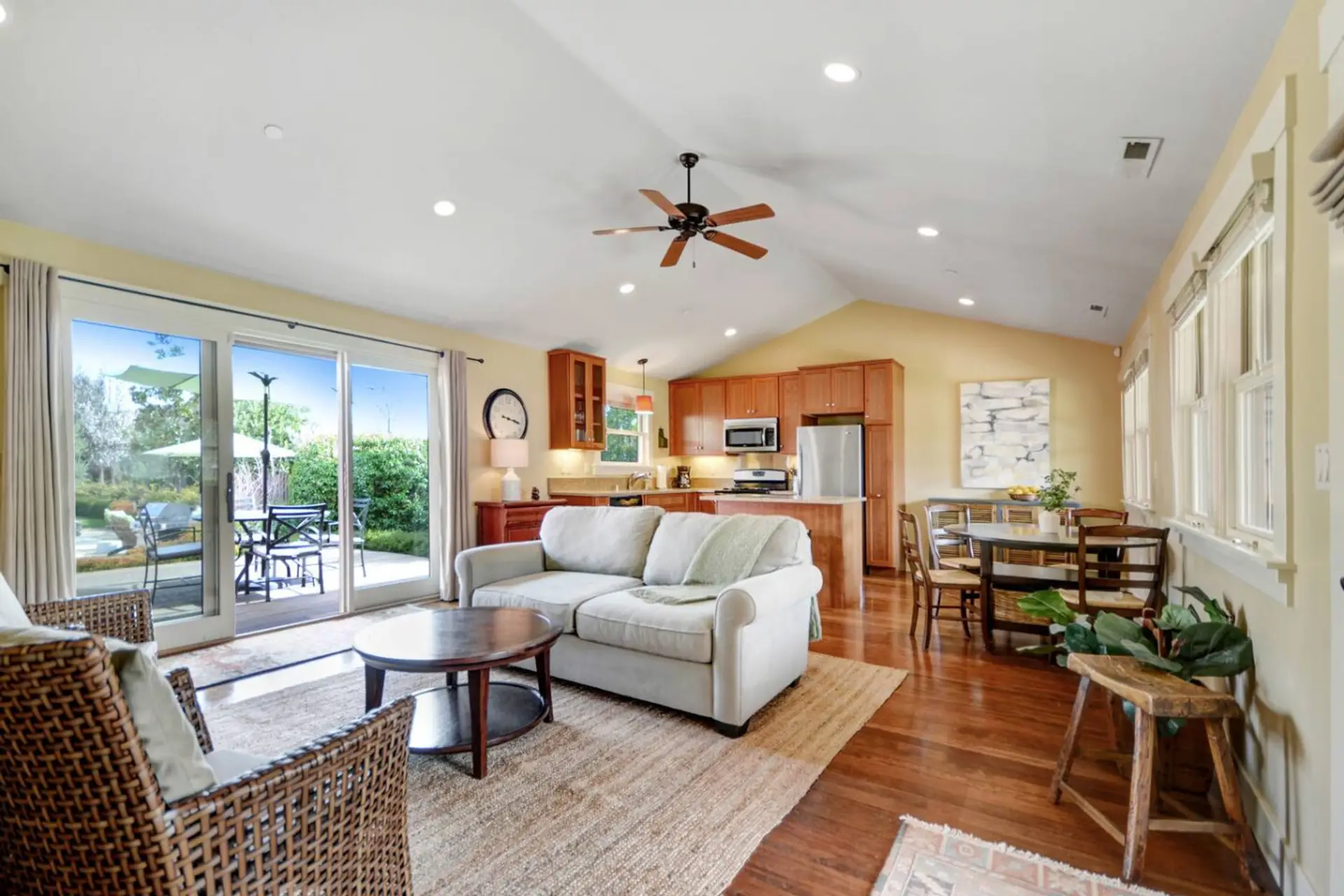 Living Room of Red Farmhouse