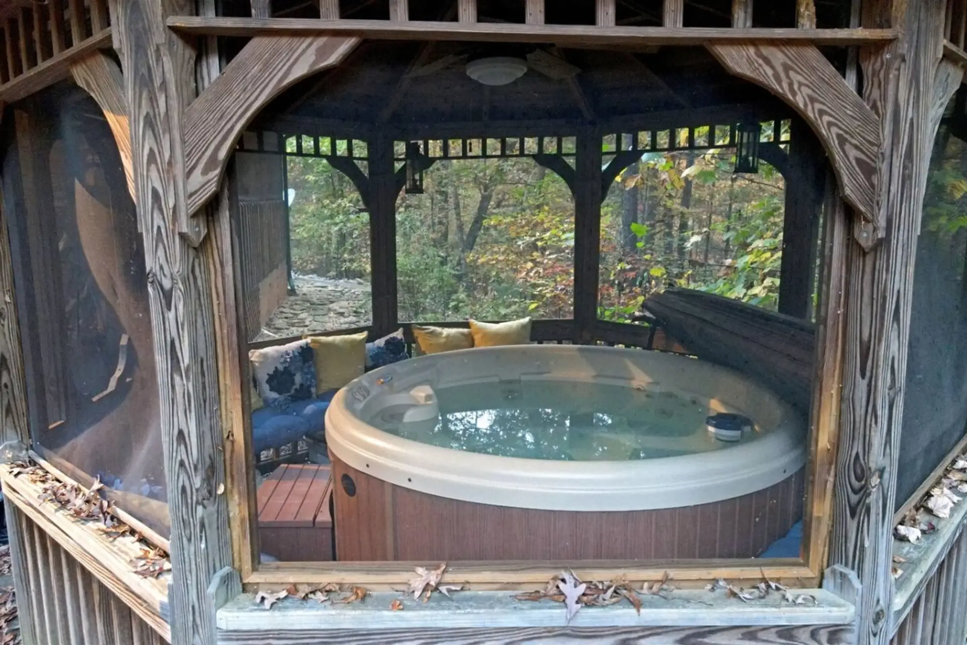 Pet friendly Blue Ridge cabin rental with hot tub, wifi, sauna and Fenced yd
