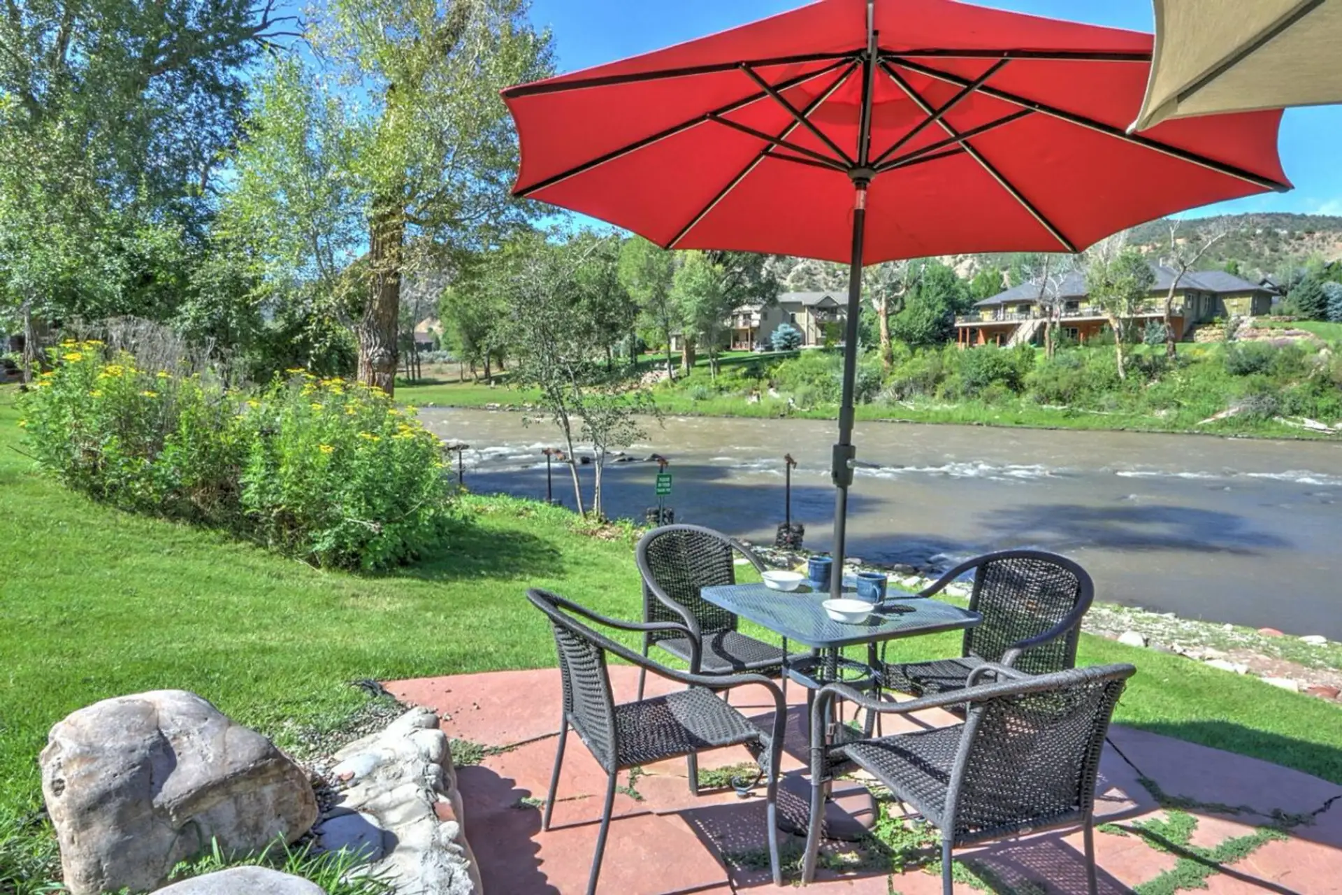 Riverside dining area