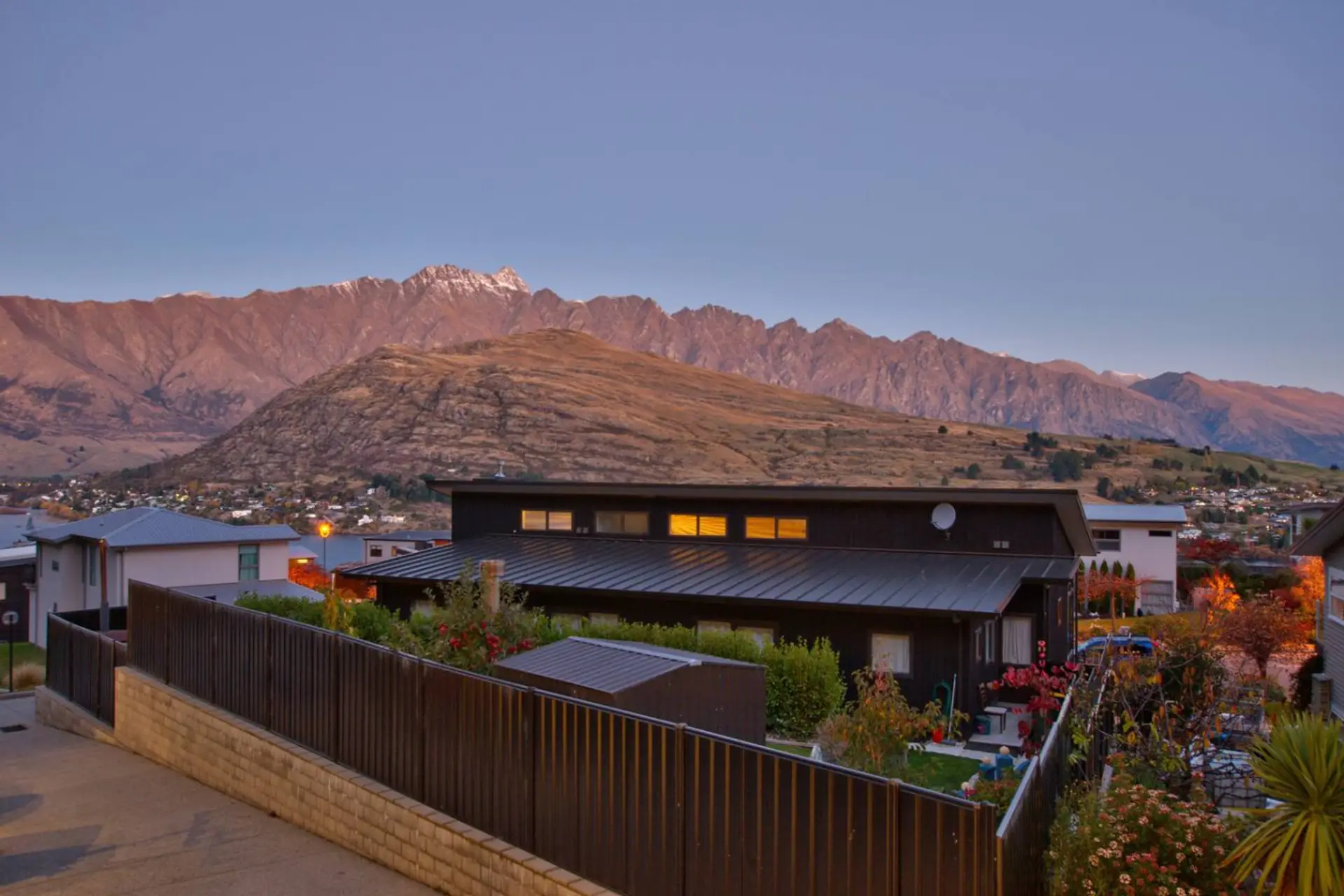 Spectacular views of The Remarkables and Lake Wakatipu from the home