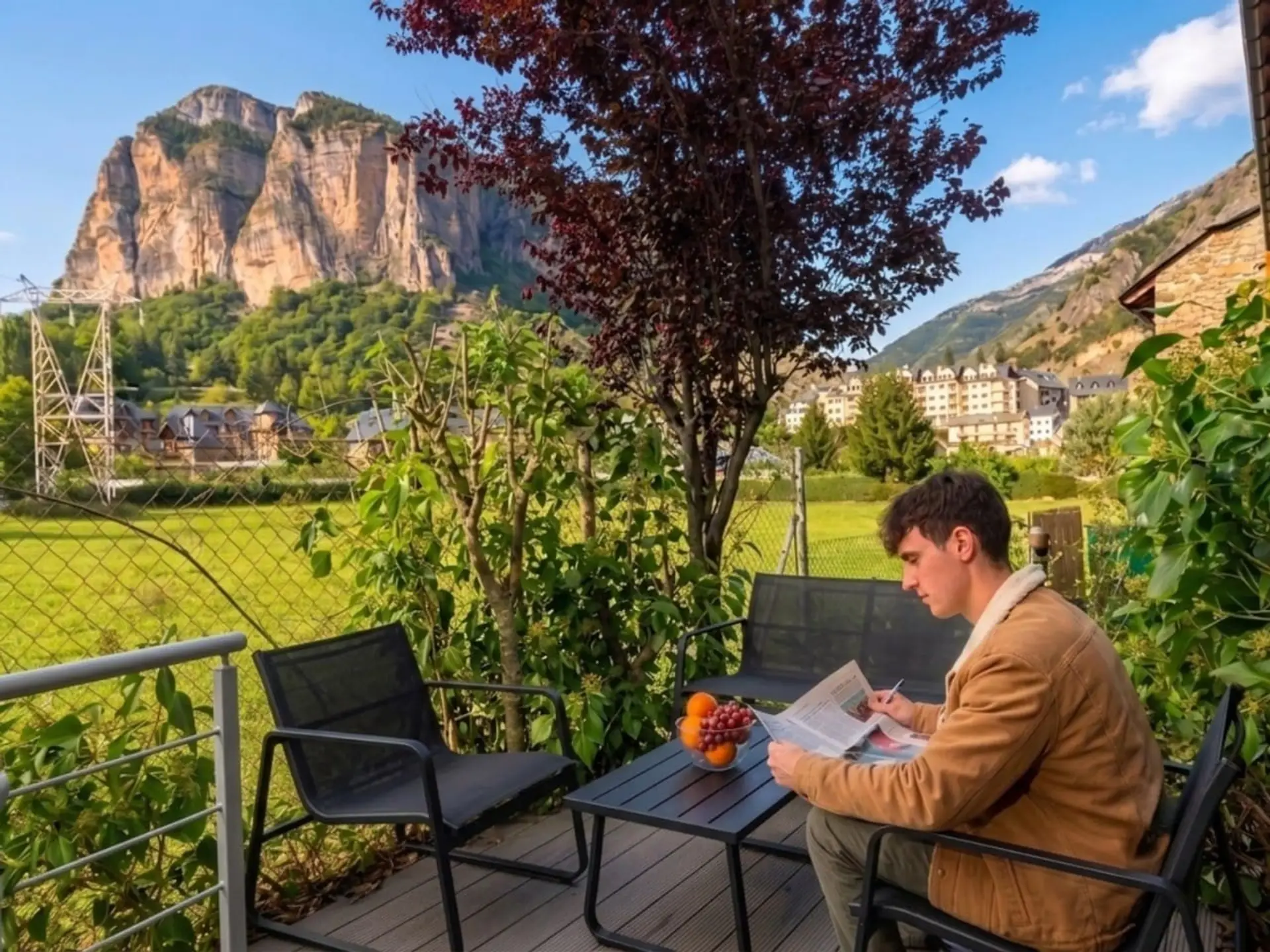 Patio trasero donde disfrutar de las vistas. No esperes mas y disfruta de una experiencia de 10