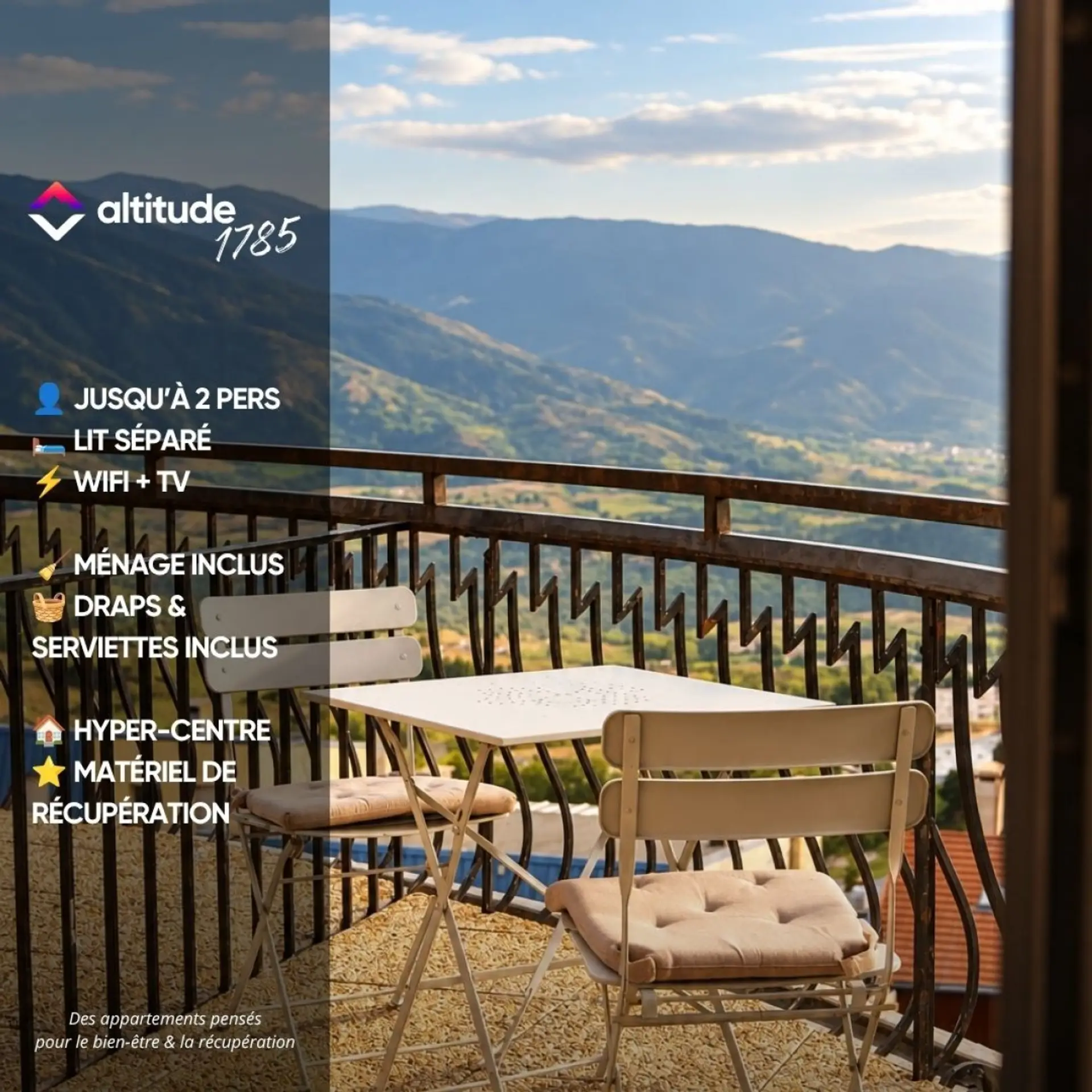 Appartement avec terrasse en hyper-centre de Font-Romeu