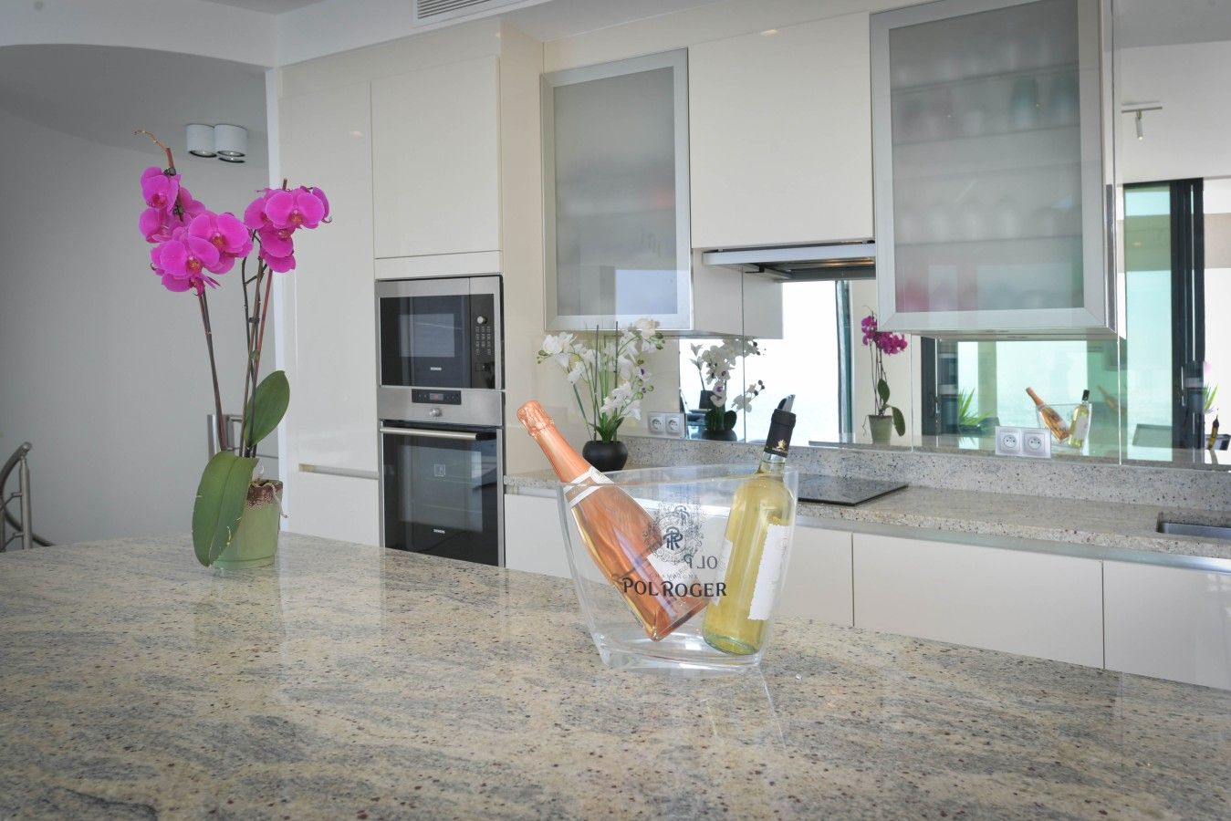 Master suite at Villa Paradise with sea views