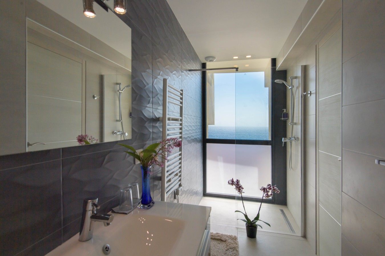 Evening view over the Mediterranean from Villa Paradise