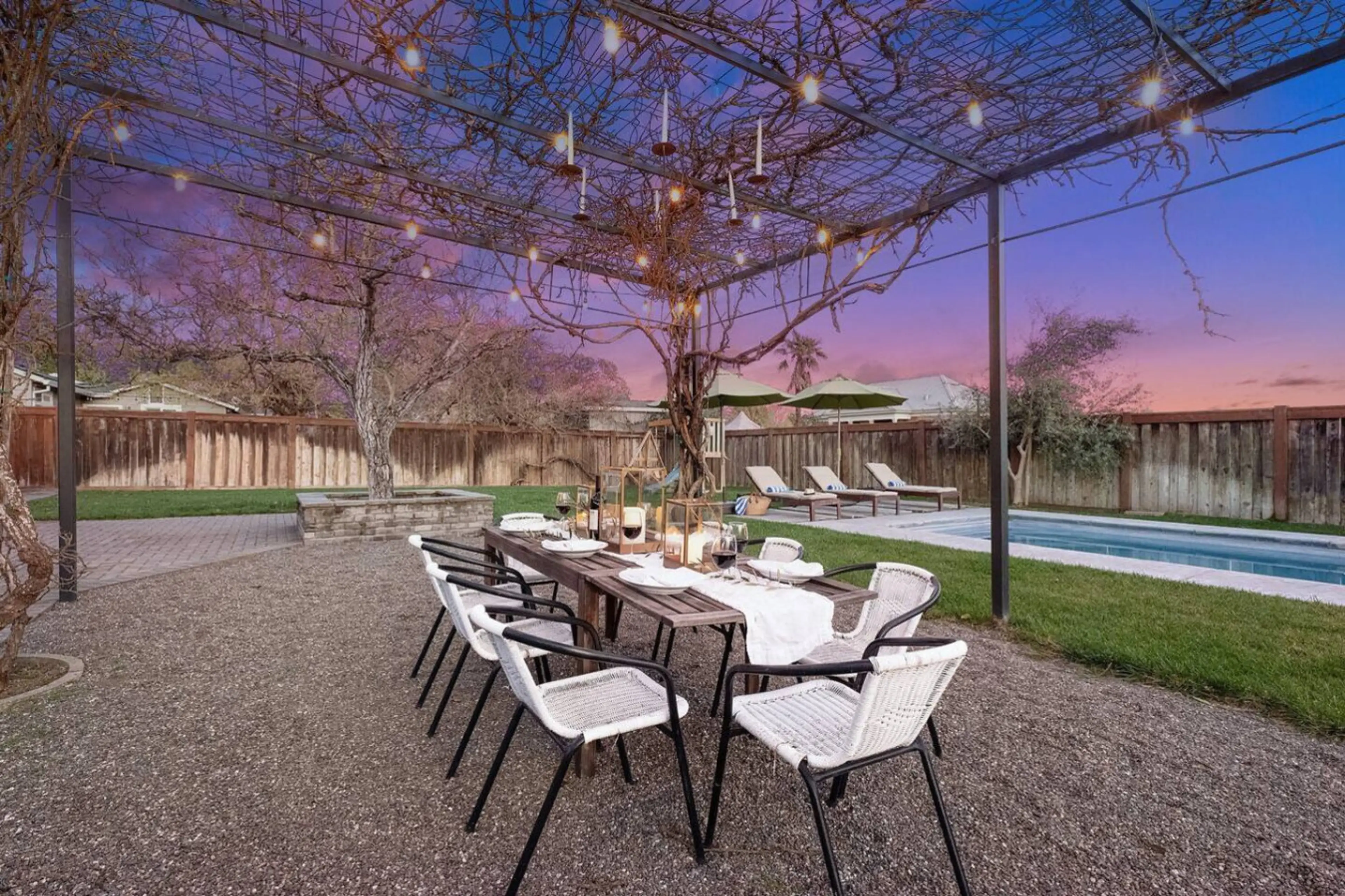 Dine outside the lights