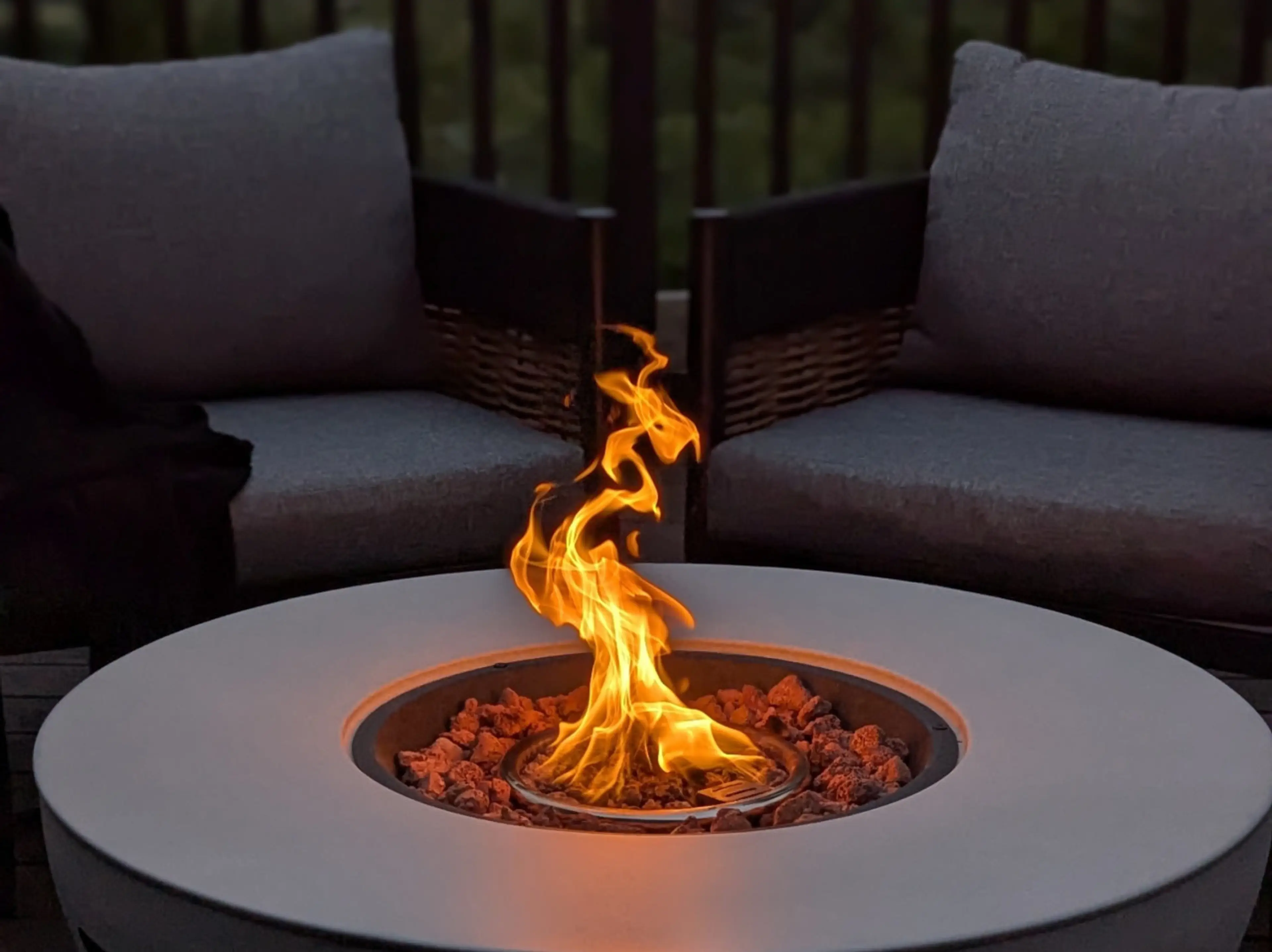 Cozy up beside the glowing fire table and enjoy a relaxing evening under the Wine Country sky.