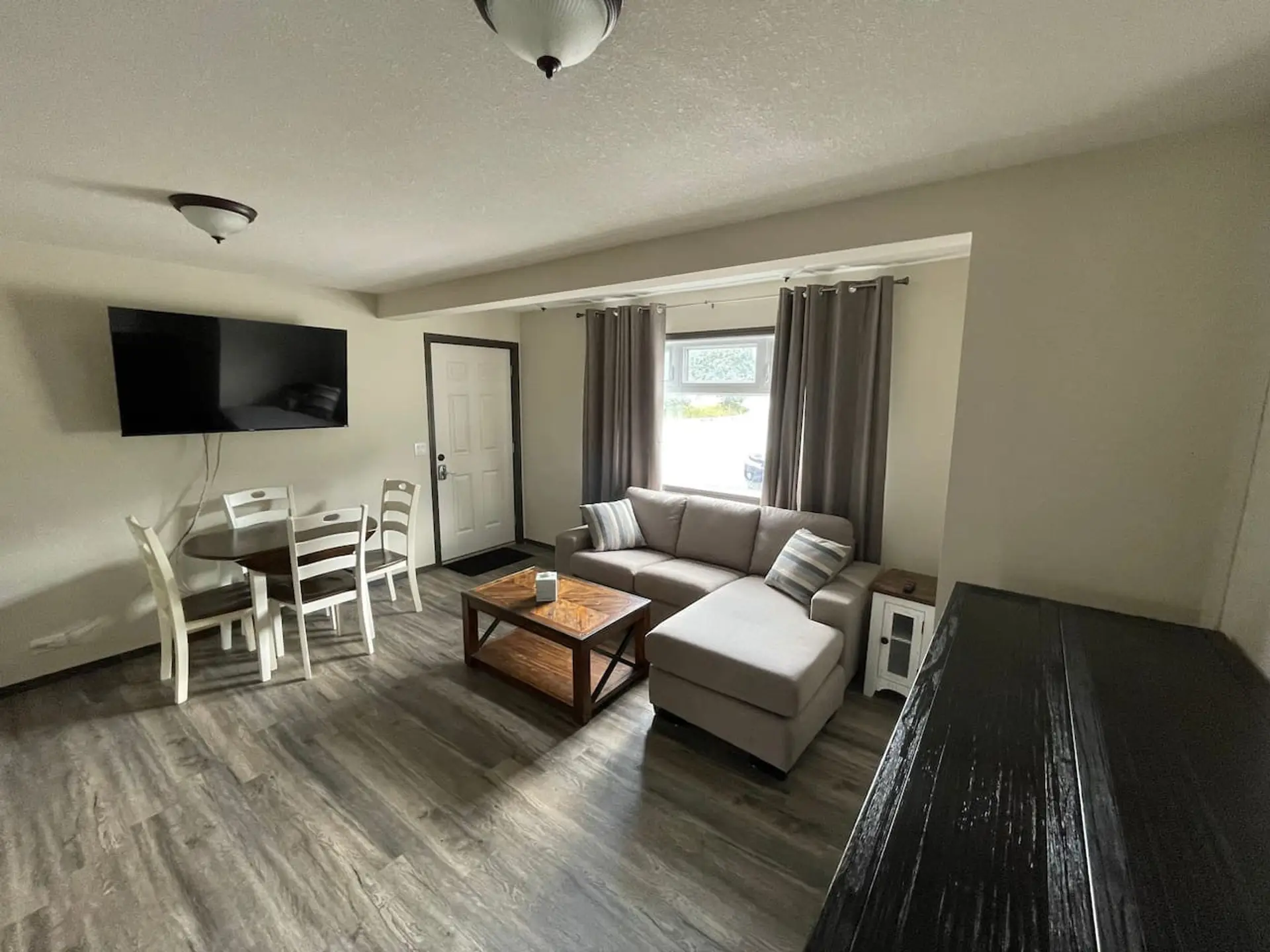 Open concept living room. No sofa bed.