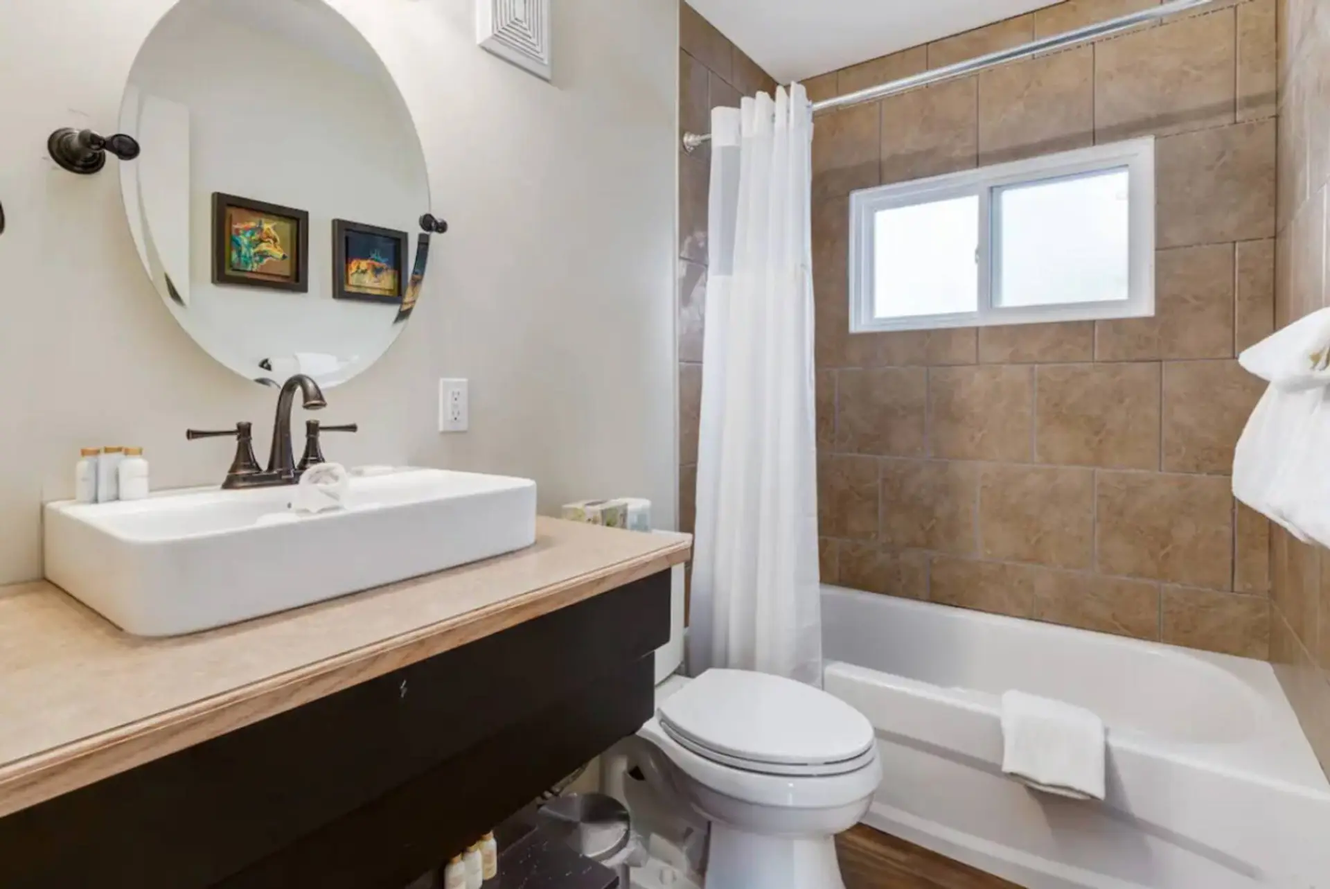 Bathroom with soaker tub