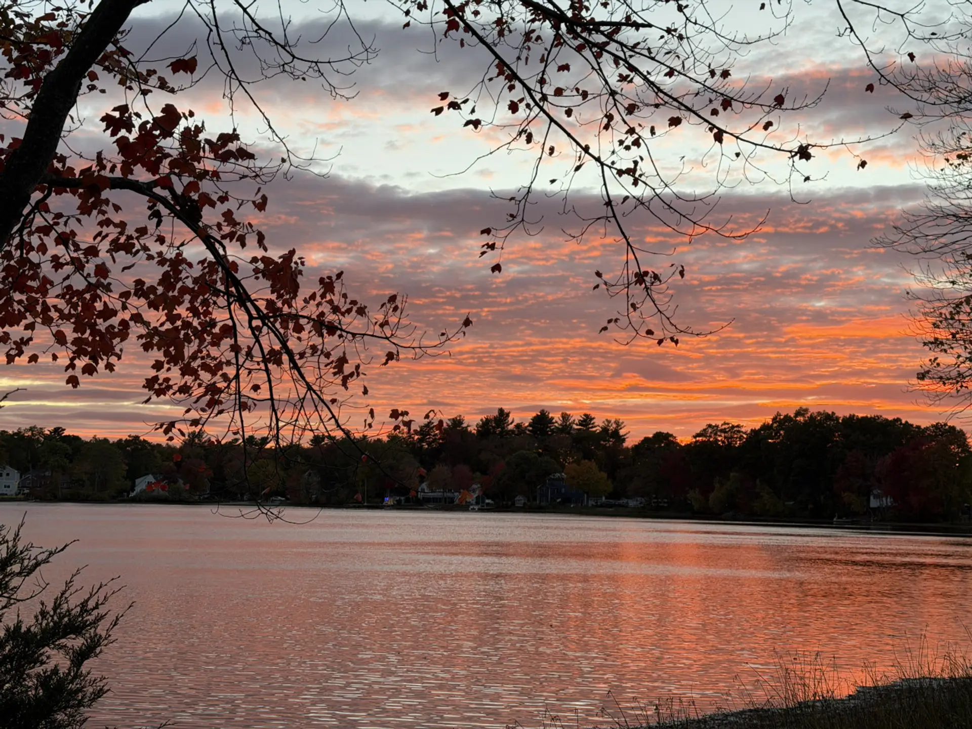 Sunset over Silver Lake from Just Ducky's Waterfront