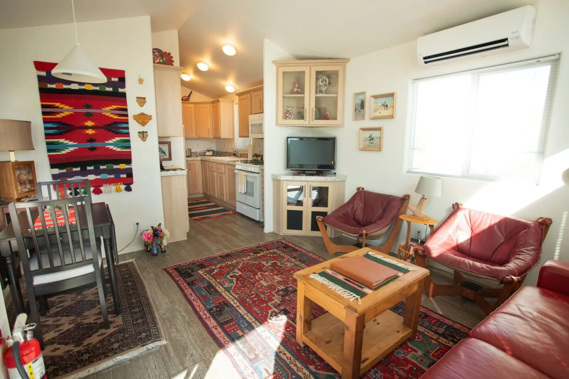 The living room in the Tiny Casita