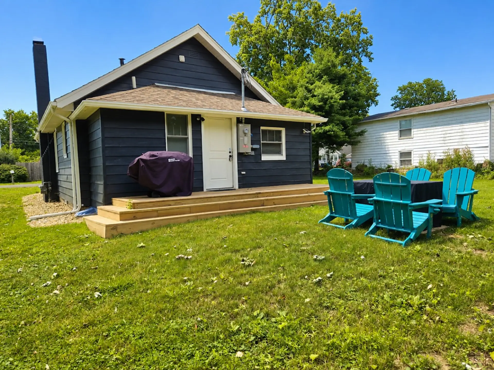 Make the most of every moment outdoors. Grill your favorite meal on the spacious deck, gather around the Adirondack chairs for conversation, or simply relax and enjoy the peaceful backyard setting