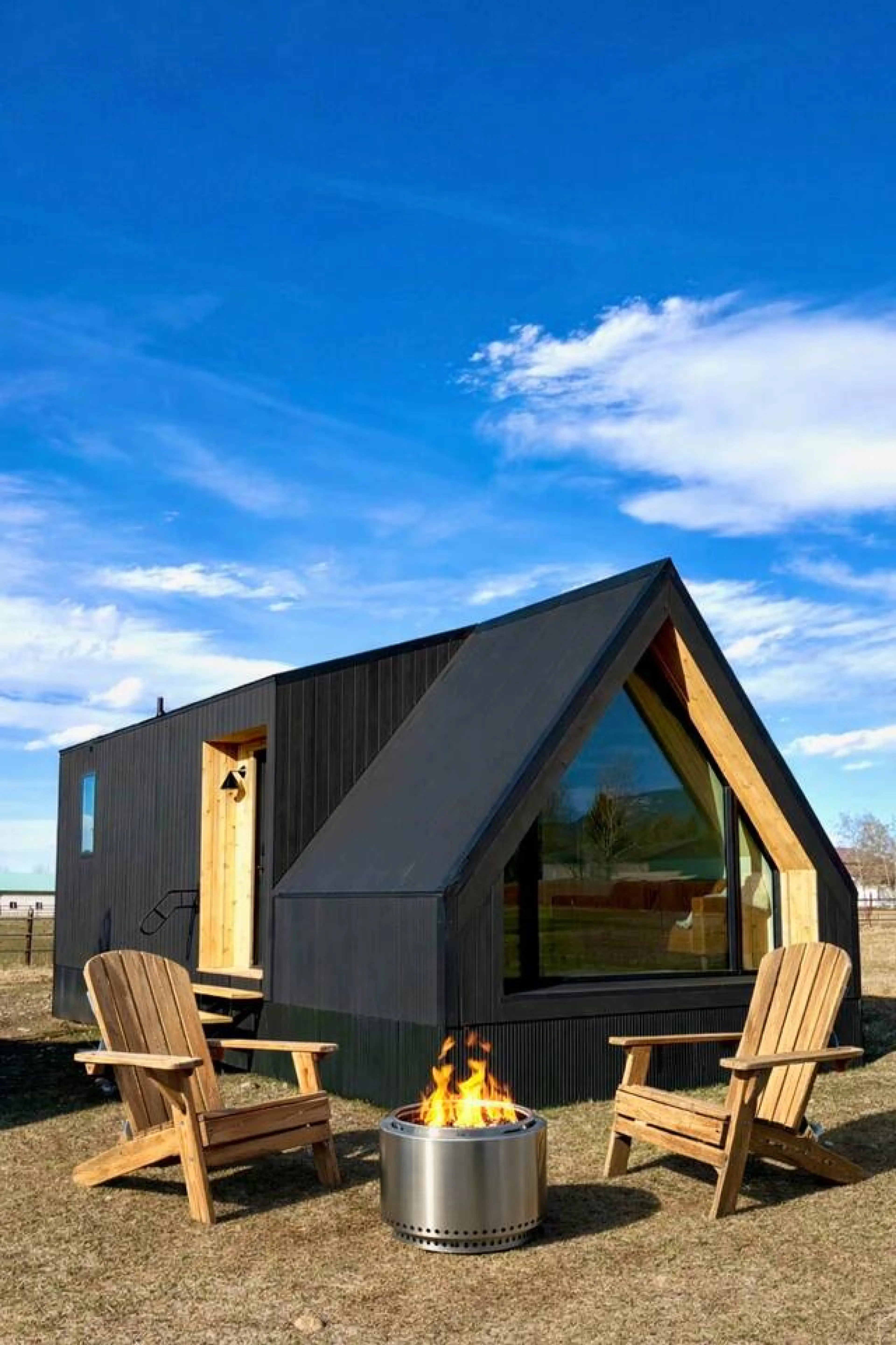 Modern A-Frame Cabin with Hot Tub