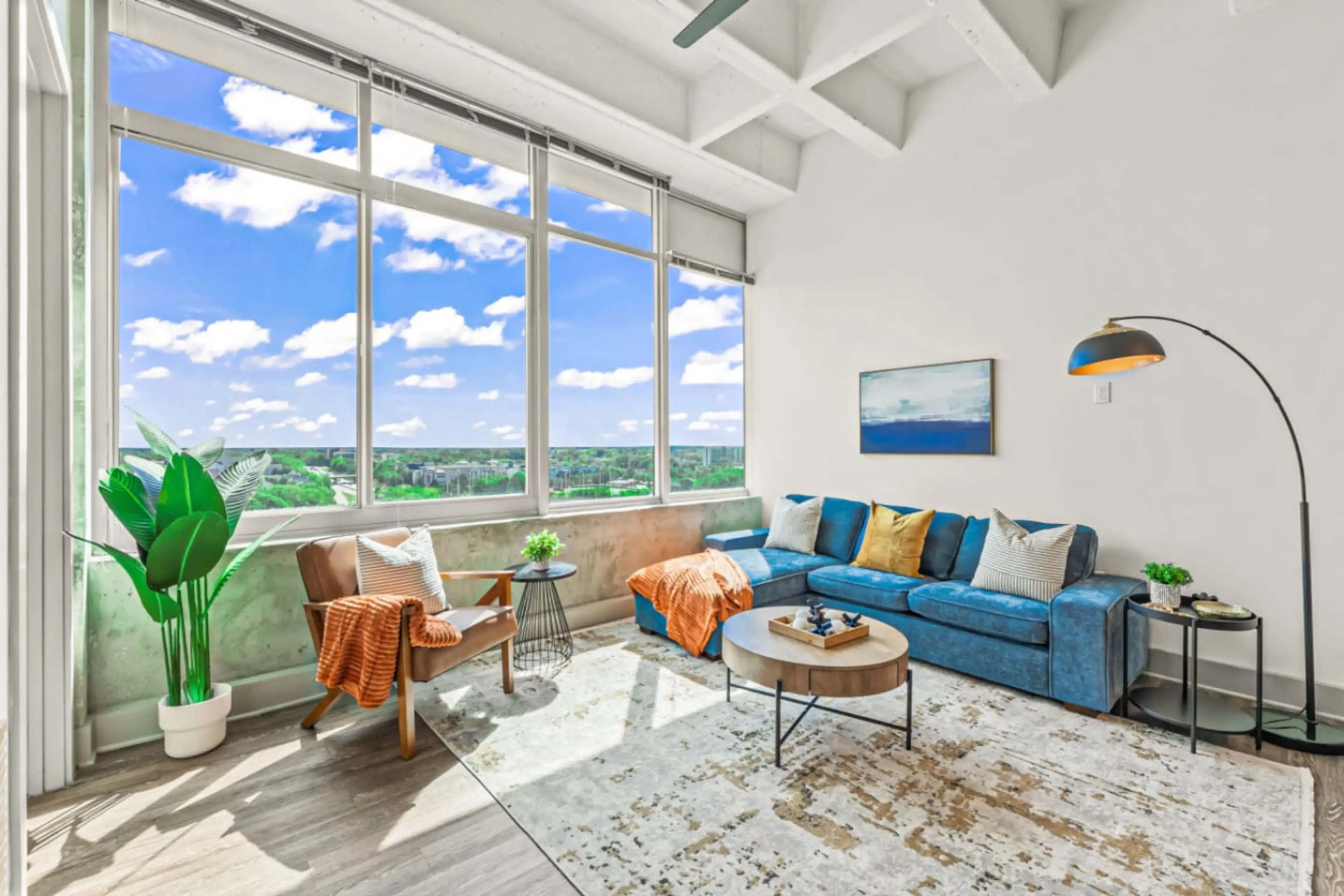 Living Room, Bright and airy retreat with stunning views and vibrant decor for ultimate relaxation!