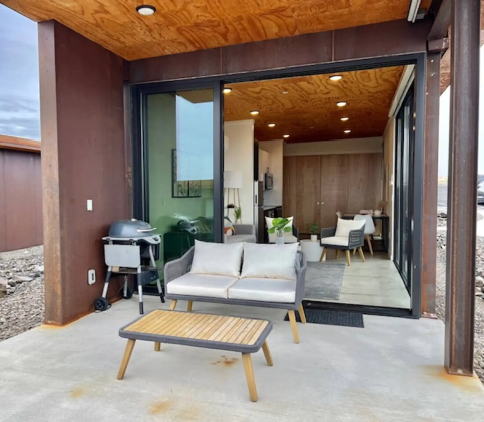 Patio looking into Living