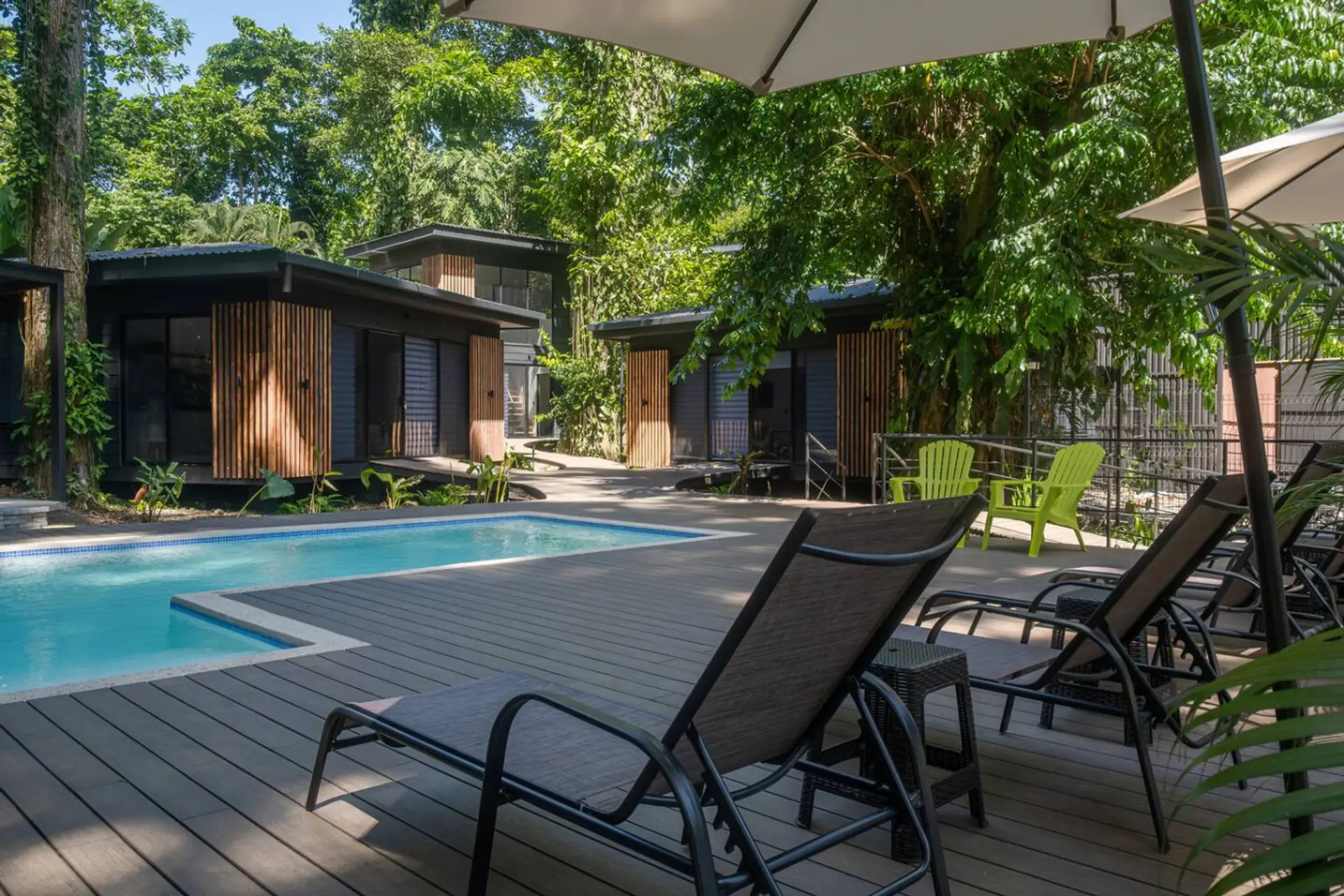 Shared pool for all four houses in Caribbean Costa Rica vacation villa