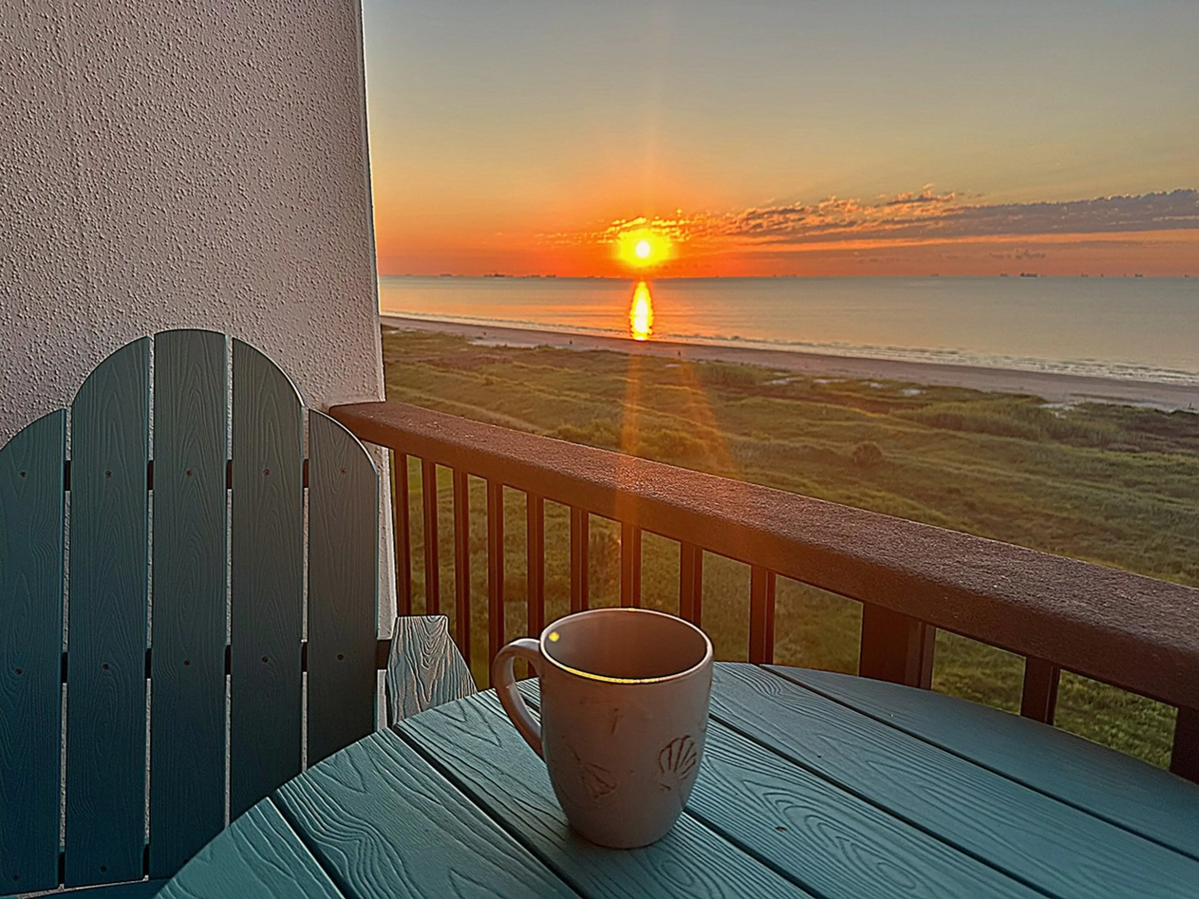 Peaceful easy feeling while watching the gorgeous sunrise over the Gulf