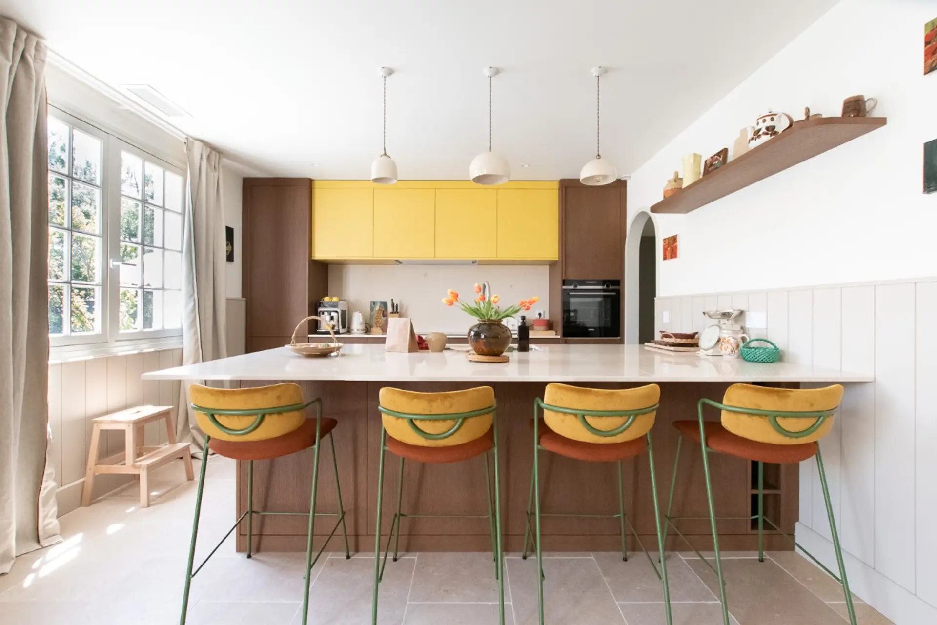 Cuisine ouverte et lumineuse