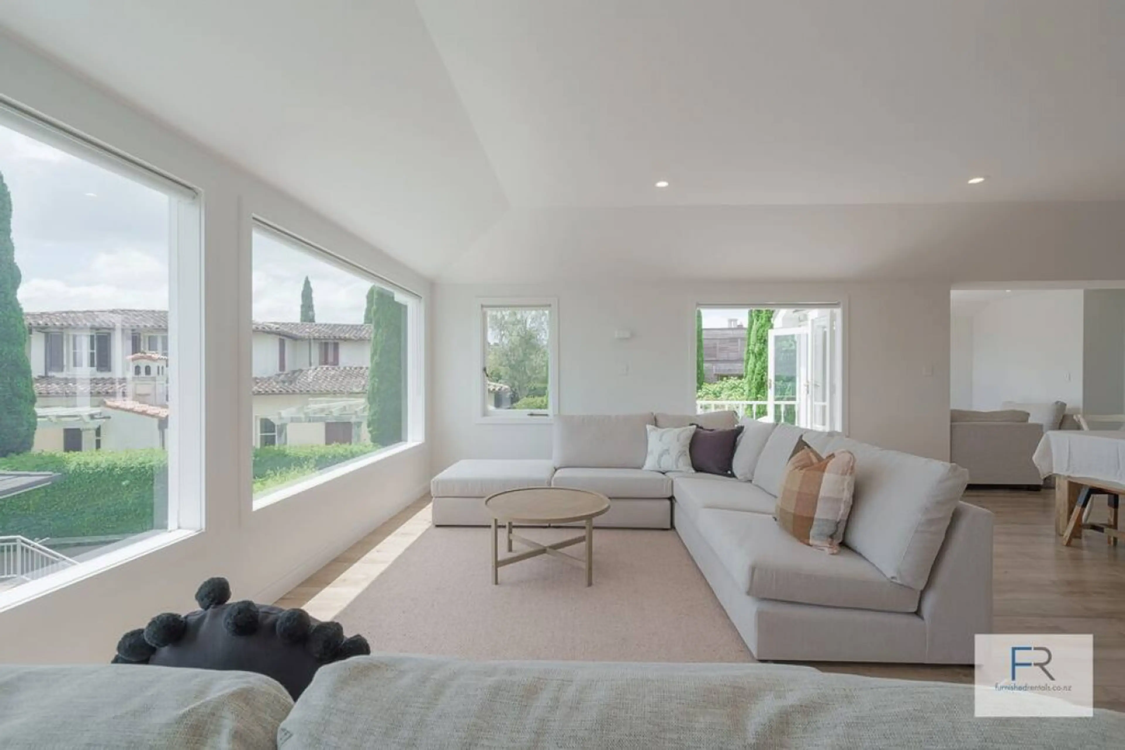 Lovely comfy lounge with beautiful views across the harbour