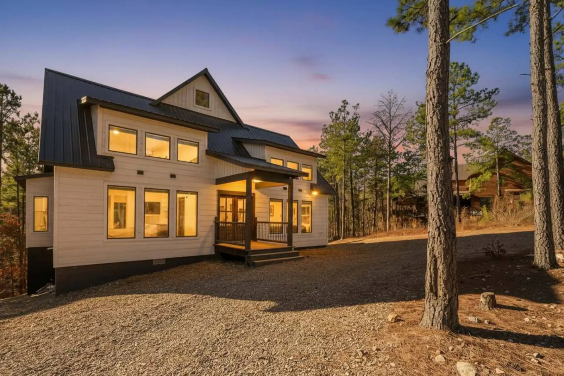 Luxury Broken Bow Cabin Nestled in Forest Setting