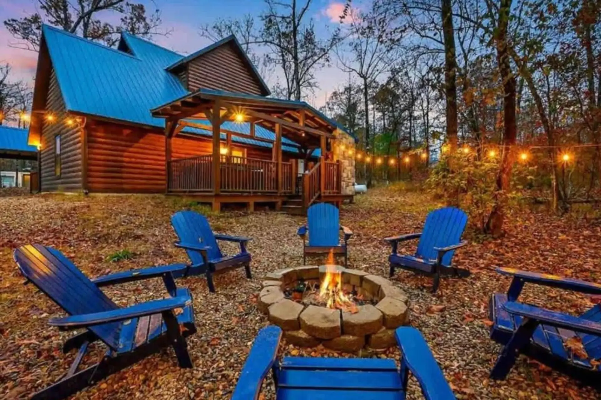 Gather around the glowing firepit for s’mores and stories.