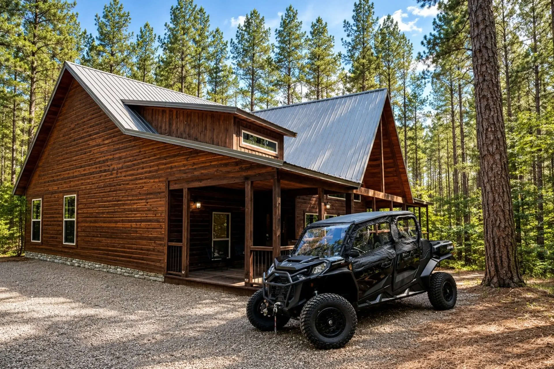 Explore Broken Bow trails with a 6-seat RTV delivered to the cabin. Reservations must be made separately through GC Off Road Rentals. Must be 24+ to rent. Rates and availability are subject to change.