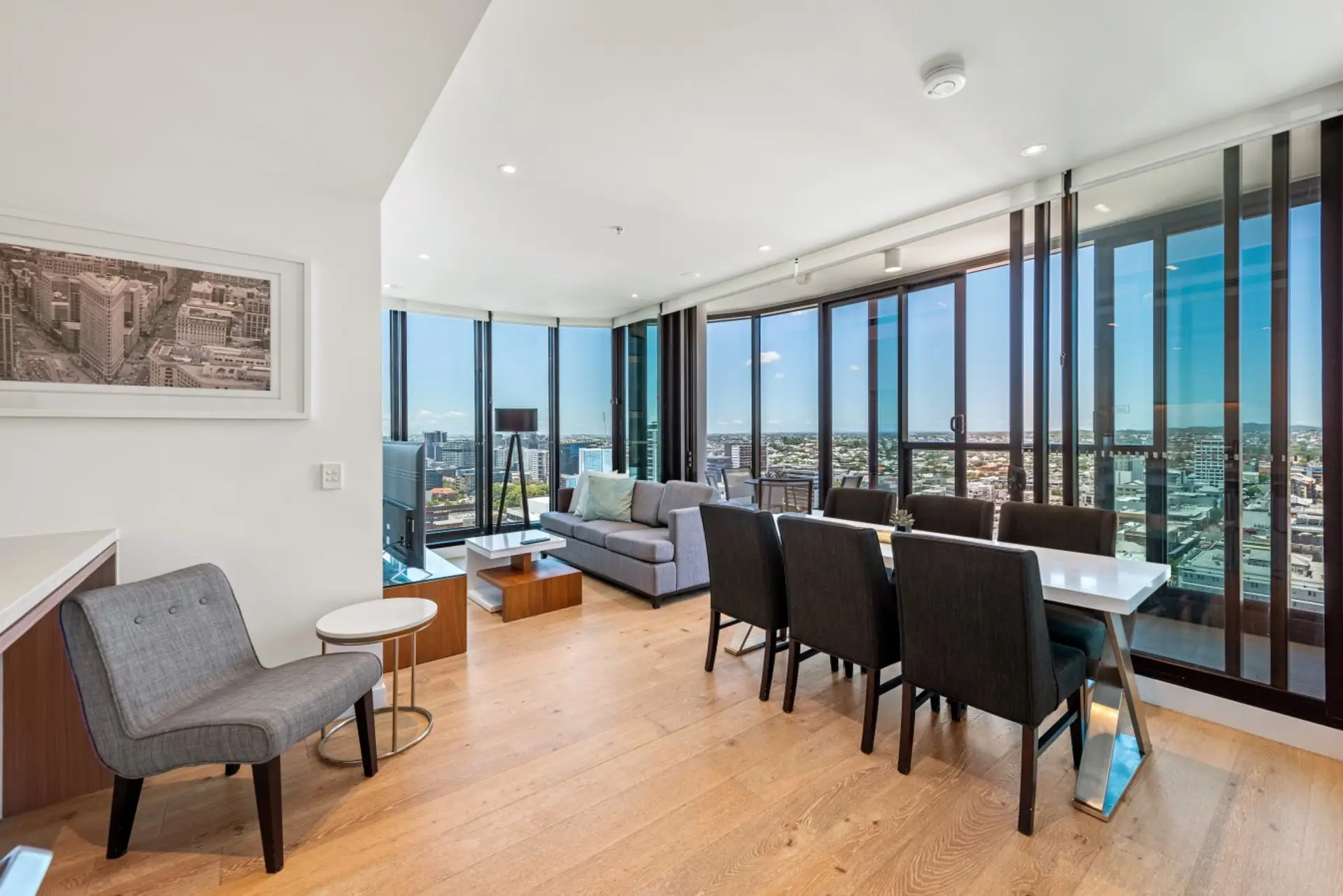 Open plan living and dining